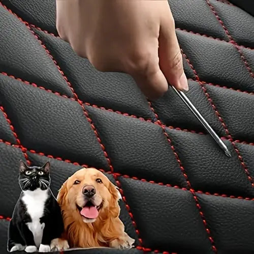 LUCKYMAN CLUB F150 Full-Set Seat Covers with Waterproof Faux Leather, Fit 2015-2025 Ford F150 and 2017-2025 F250 F350 F450