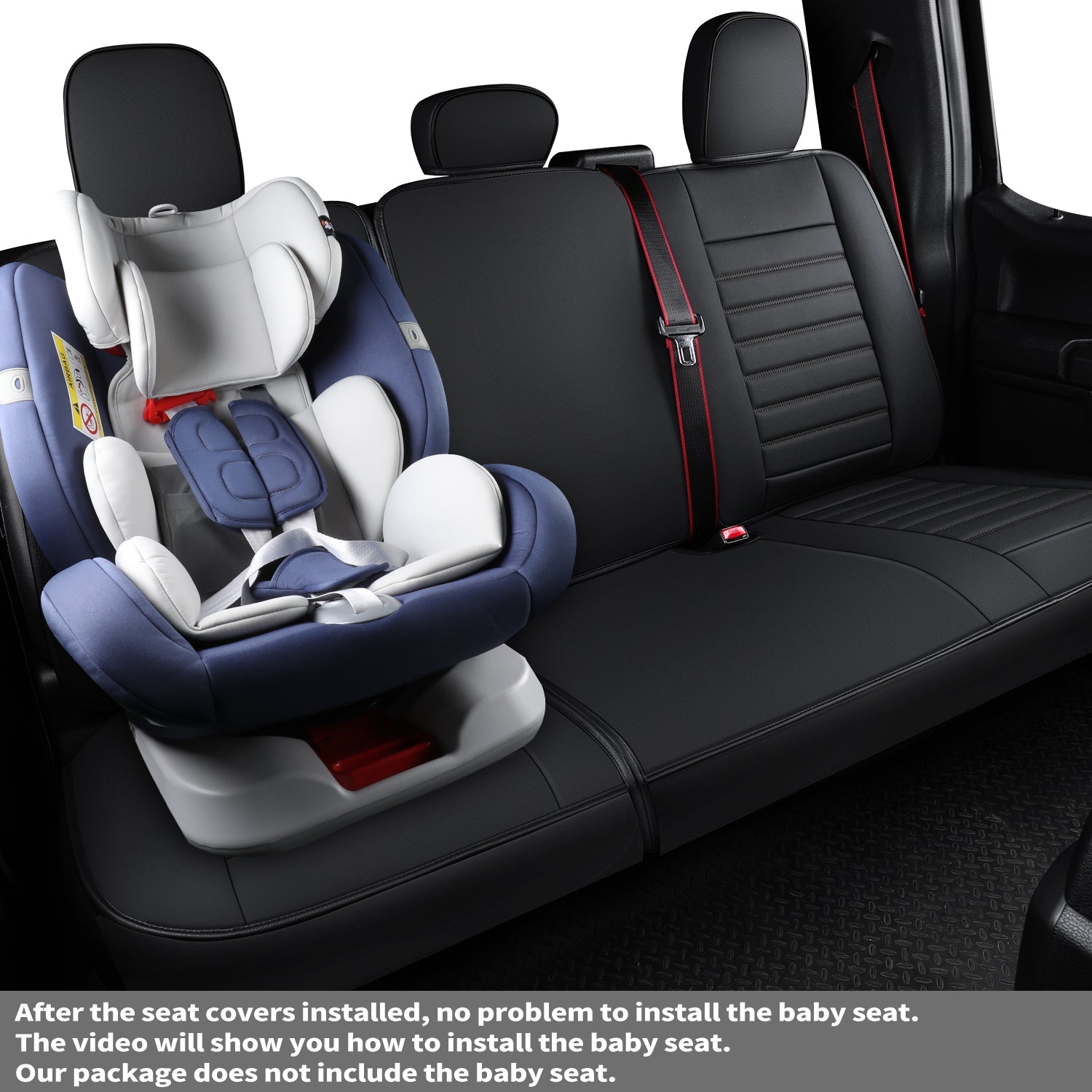 LUCKYMAN CLUB F150 Sidlokokovriloj Plena Aro kun Akvorezista Ledo, Aŭta Veturila Kusenkovrilo por Aŭtoj SUV Pick-up Kamiono Konvena por 2009 ĝis 2024 Ford F150 Carhartt kaj 2017 ĝis 2023 F250 F350 F450