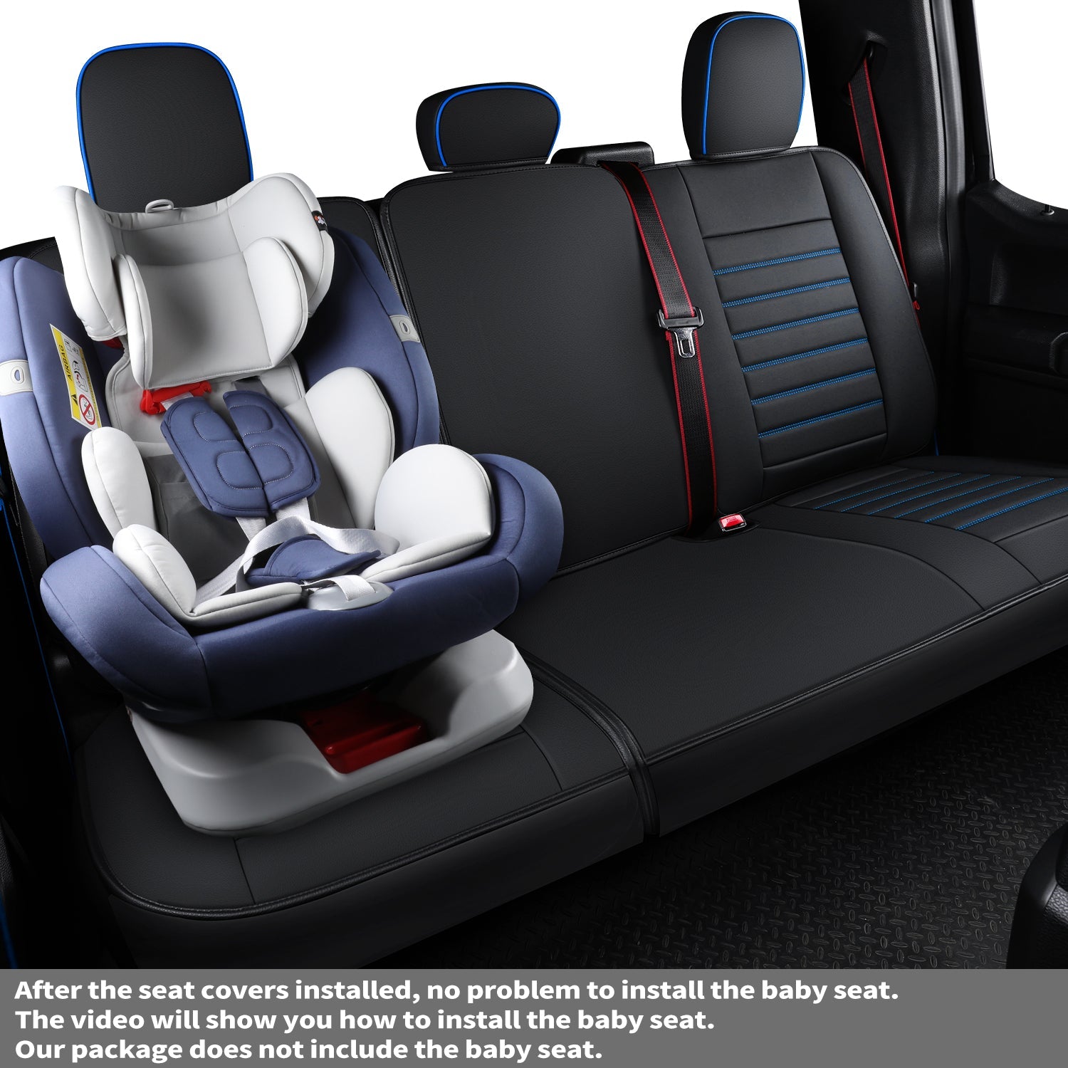 LUCKYMAN CLUB F150 Sidlokokovriloj Plena Aro kun Akvorezista Ledo, Aŭta Veturila Kusenkovrilo por Aŭtoj SUV Pick-up Kamiono Konvena por 2009 ĝis 2024 Ford F150 Carhartt kaj 2017 ĝis 2023 F250 F350 F450