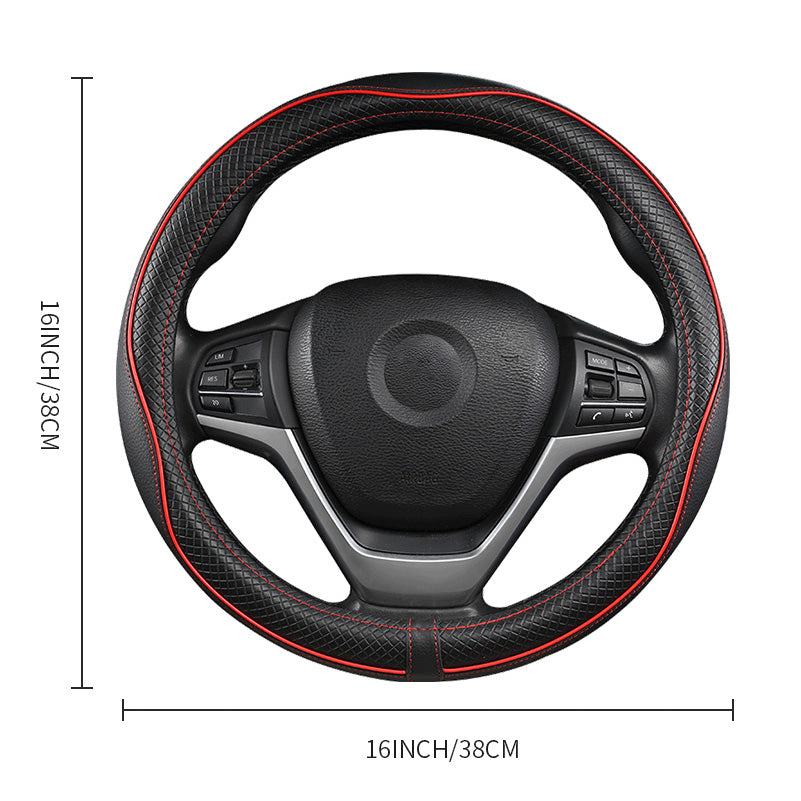 LUCKYMAN CLUB Customized Auto Car Steering Wheel Cover for Ford F-150, F-250, F-350, Expedition