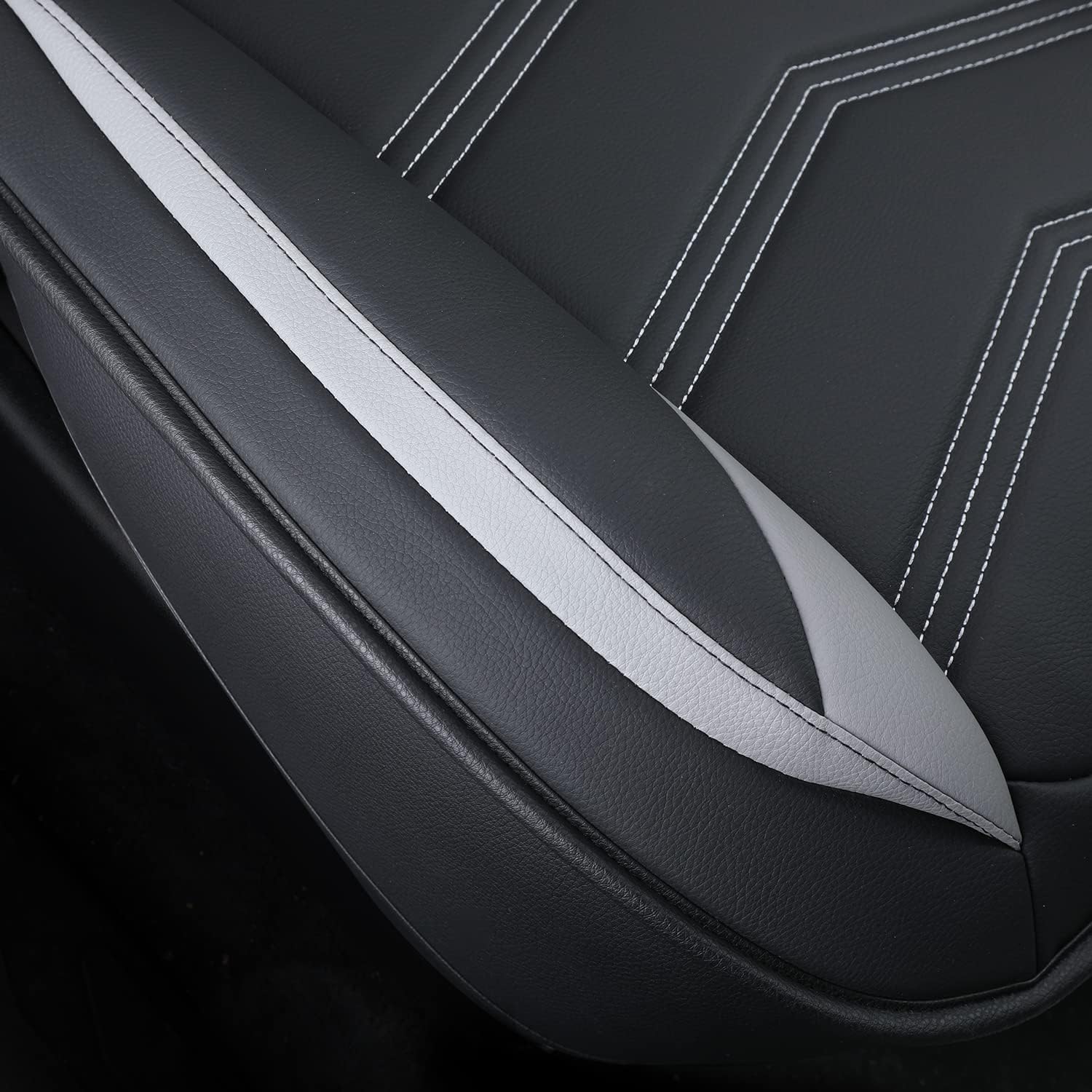 LUCKYMAN CLUB 2005-2025 Tacoma Seat Covers Full Set Waterproof leather for Tacoma Double/Crew Cab SR SR5 TRD Sport TRD Off-Road PreRunner Trims, with Waterproof Faux Leather All-enveloping, four seasons general, wear-resistant and scratch-resistant