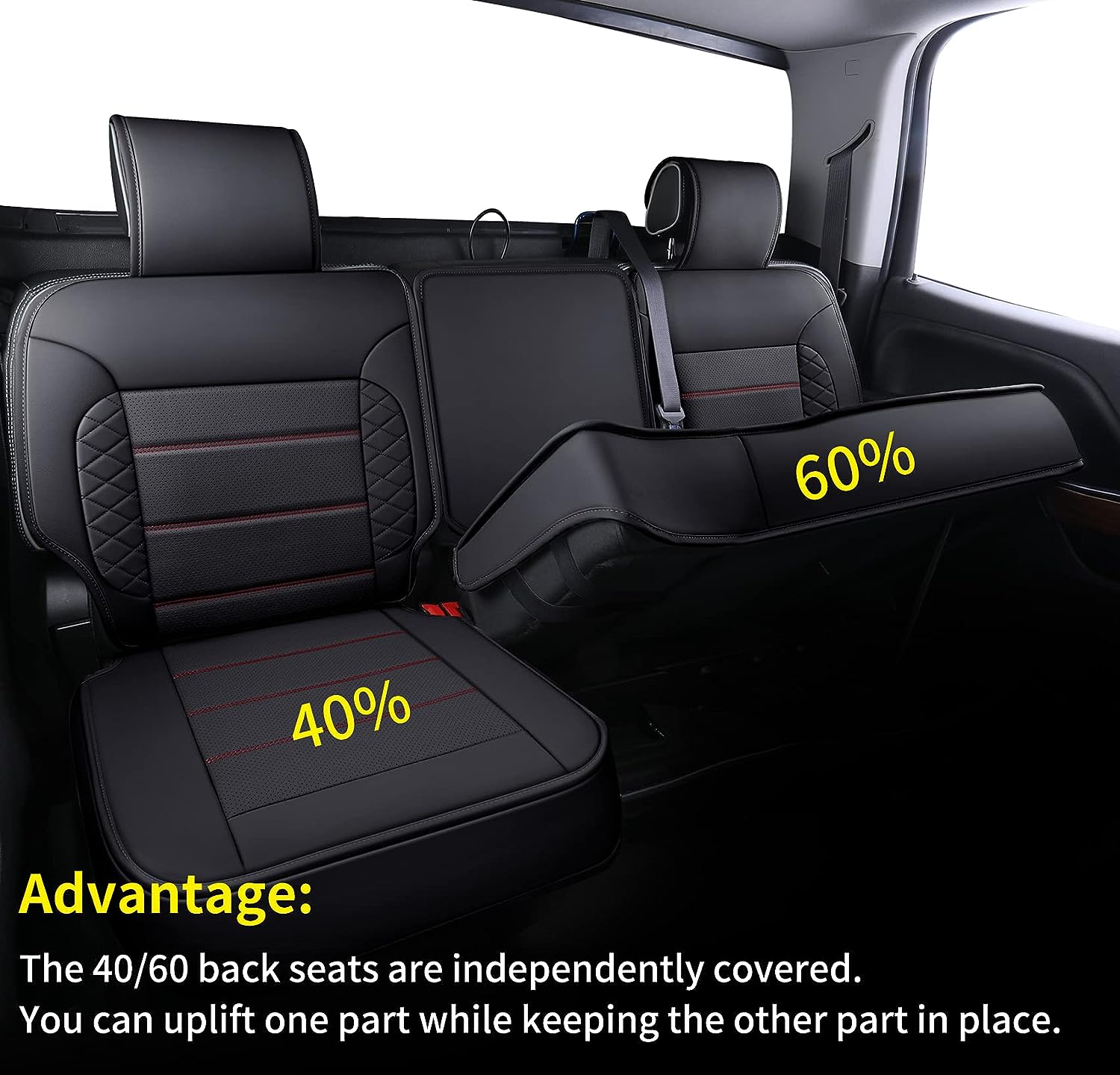 LUCKYMAN CLUB Silverado Sidlokovriloj, Konvenaj por 2019-2023 Chevy Silverado GMC Sierra 1500 kaj 2020-2023 2500HD 3500HD Skipkabina Akvo Prova Imita Ledo