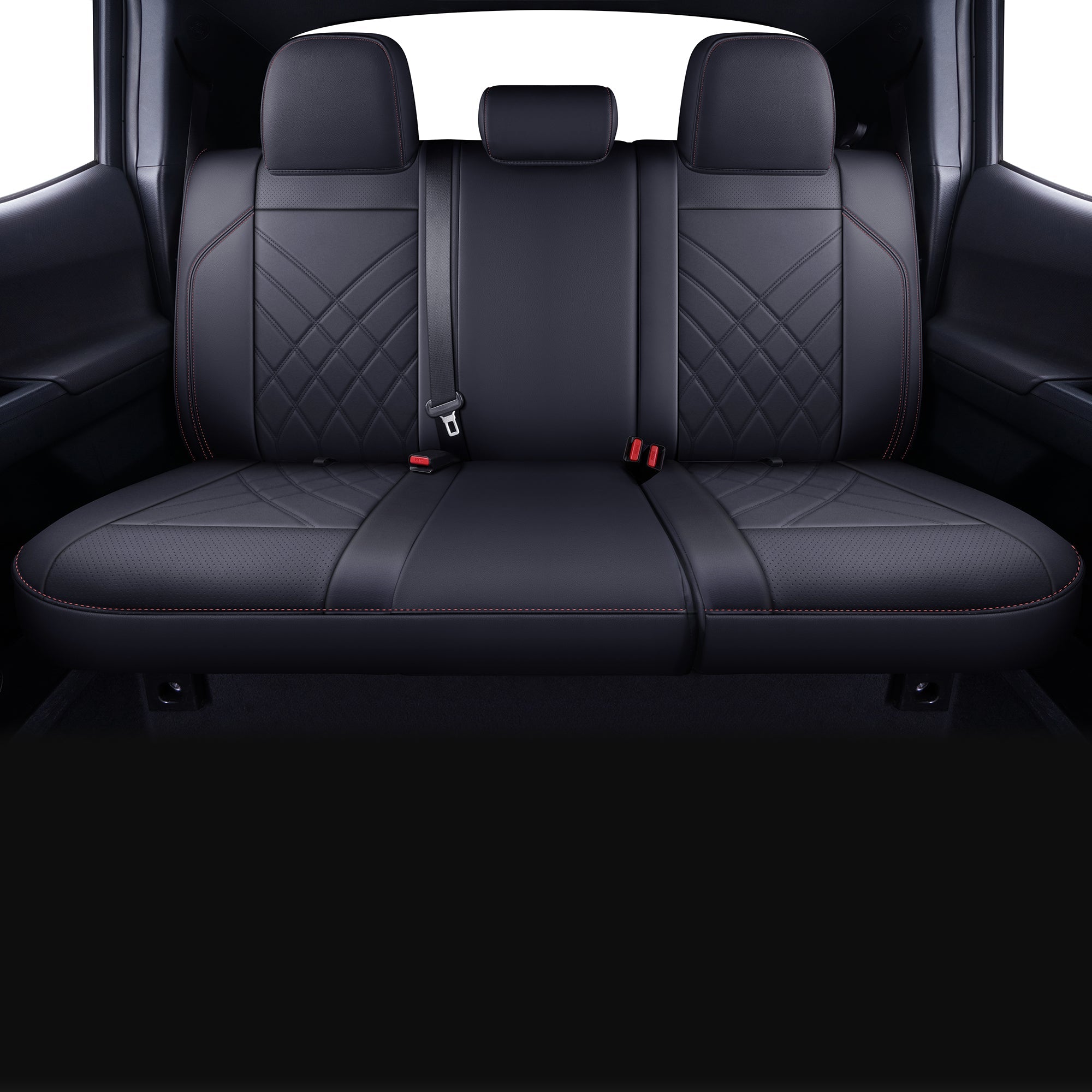 LUCKYMAN CLUB Tacoma Full Seat Covers, suitable for Tacoma 2016-2023 Seat covers for five persons double cab, artificial leather, four seasons available, breathable and comfortable