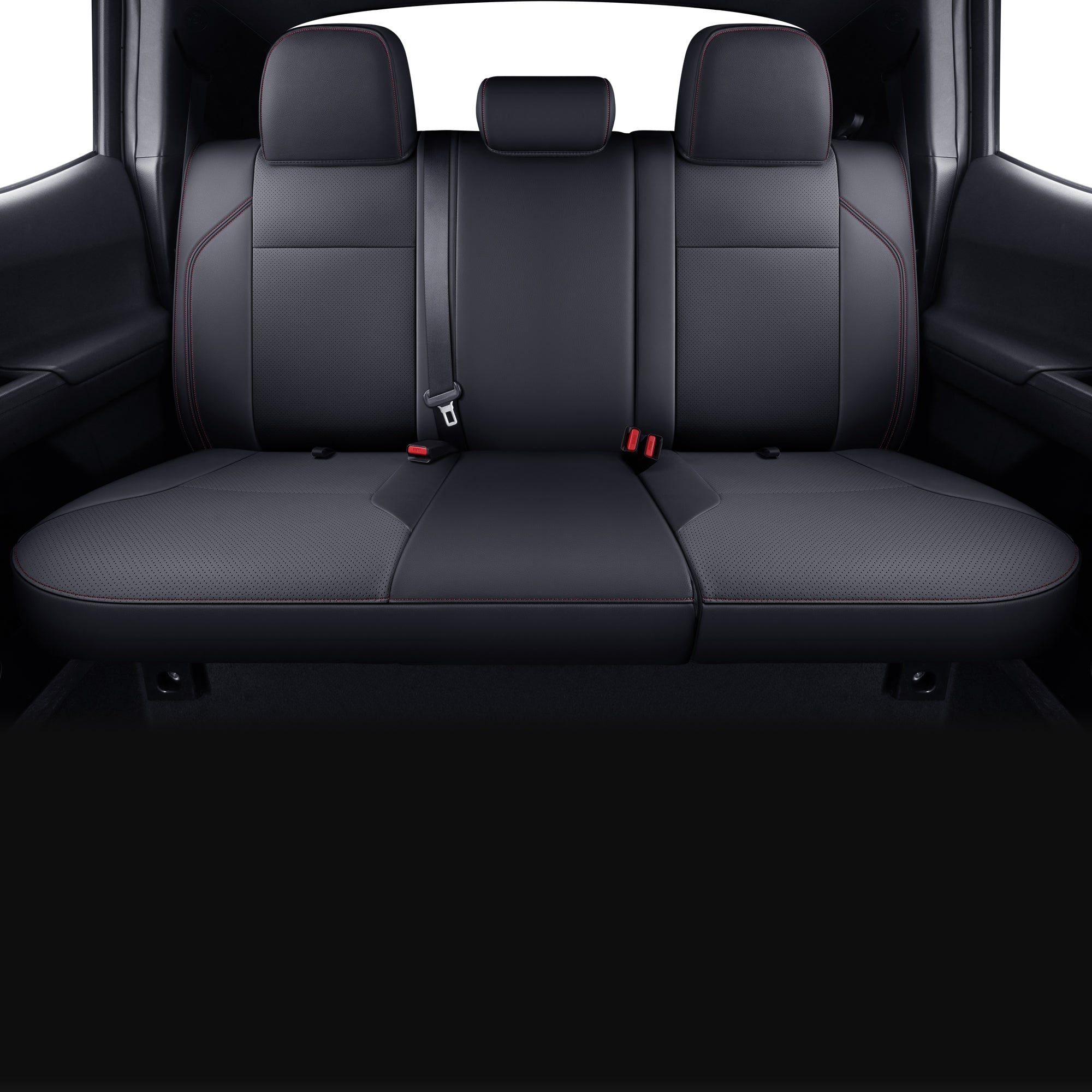 LUCKYMAN CLUB Tacoma Custom Fit Seat Covers For 2016-2025 Tacoma Crew Cab / Extended Cab SR SR5 TRD Sport TRD Off-Road TRD PRO Limited with Faux Leather