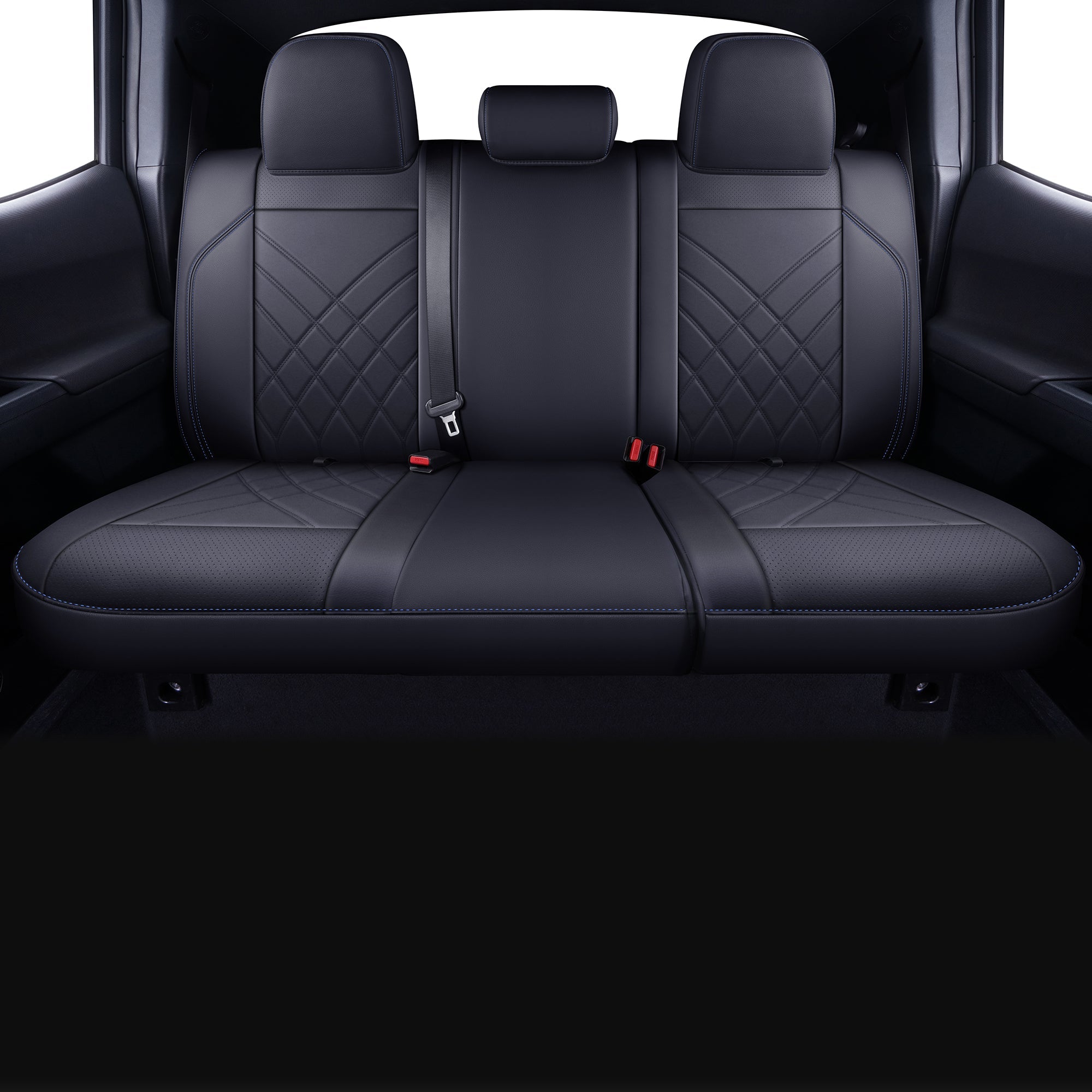 LUCKYMAN CLUB Tacoma Full Seat Covers, suitable for Tacoma 2016-2023 Seat covers for five persons double cab, artificial leather, four seasons available, breathable and comfortable