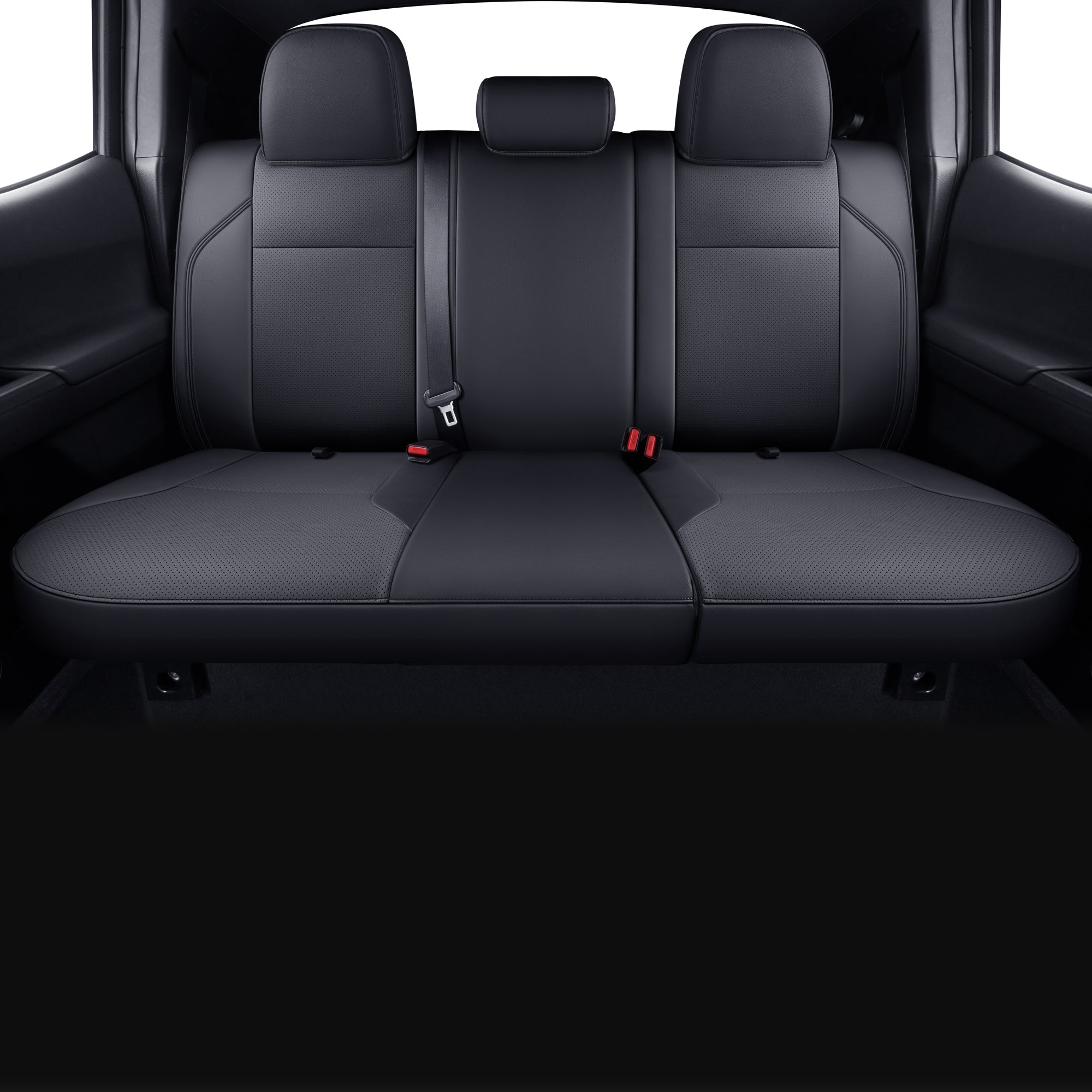 LUCKYMAN CLUB Tacoma Custom Fit Seat Covers For 2016-2025 Tacoma Crew Cab / Extended Cab SR SR5 TRD Sport TRD Off-Road TRD PRO Limited with Faux Leather