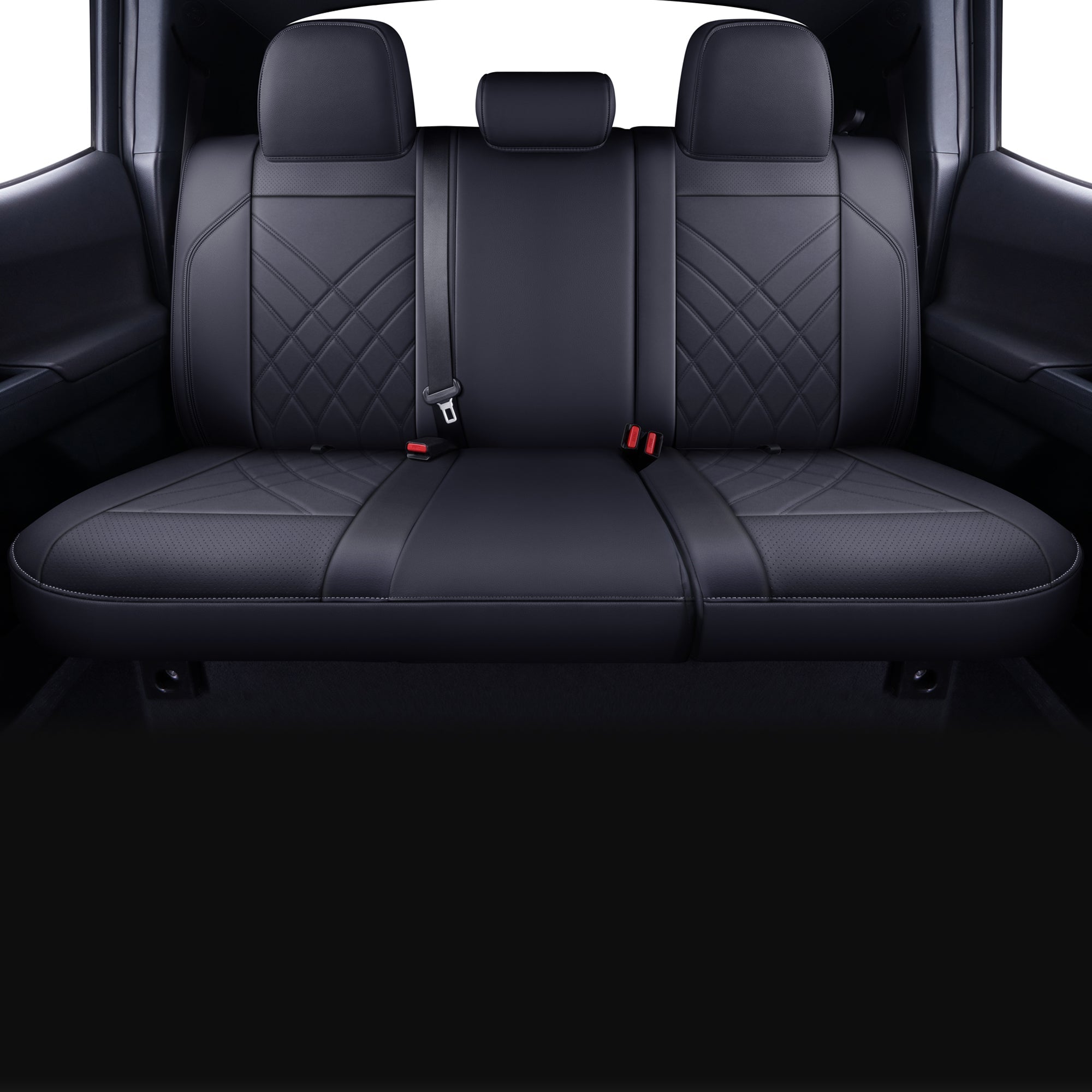 LUCKYMAN CLUB Tacoma Full Seat Covers, suitable for Tacoma 2016-2023 Seat covers for five persons double cab, artificial leather, four seasons available, breathable and comfortable
