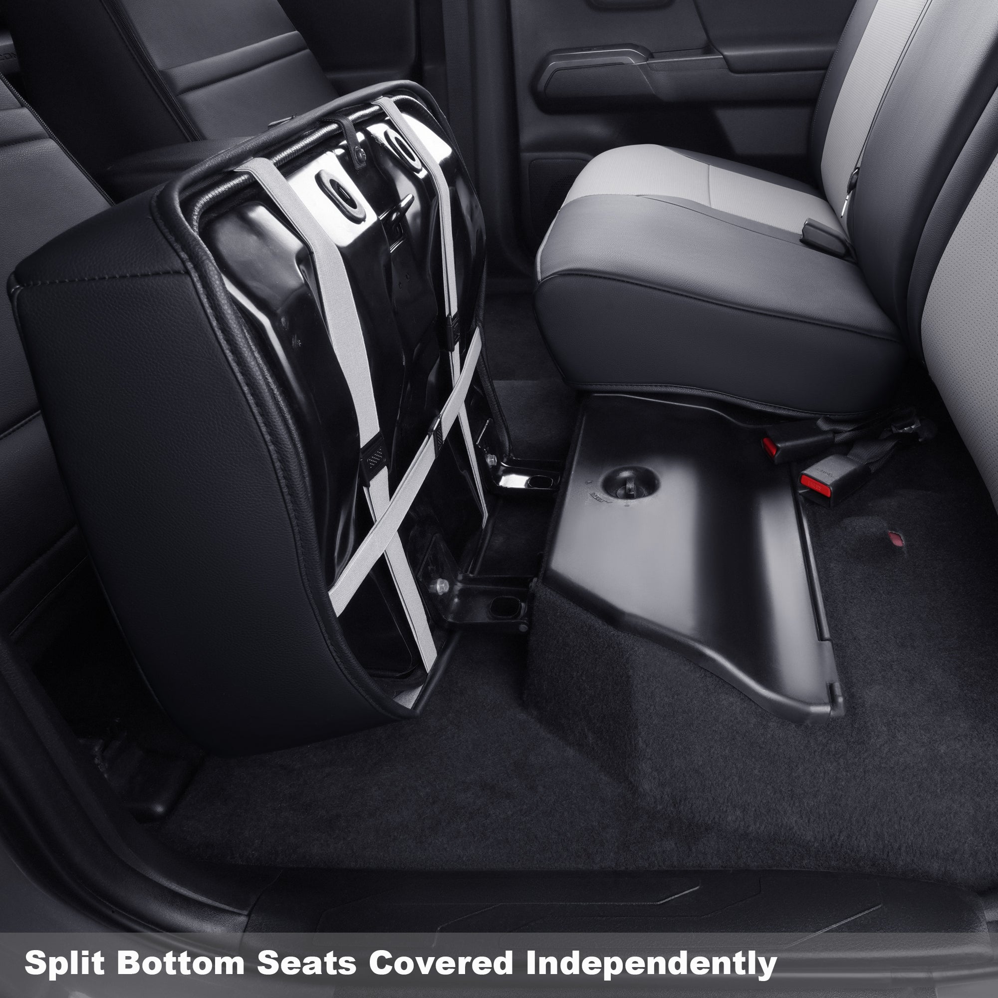 LUCKYMAN CLUB Tacoma Custom Fit Seat Covers For 2016-2025 Tacoma Crew Cab / Extended Cab SR SR5 TRD Sport TRD Off-Road TRD PRO Limited with Faux Leather