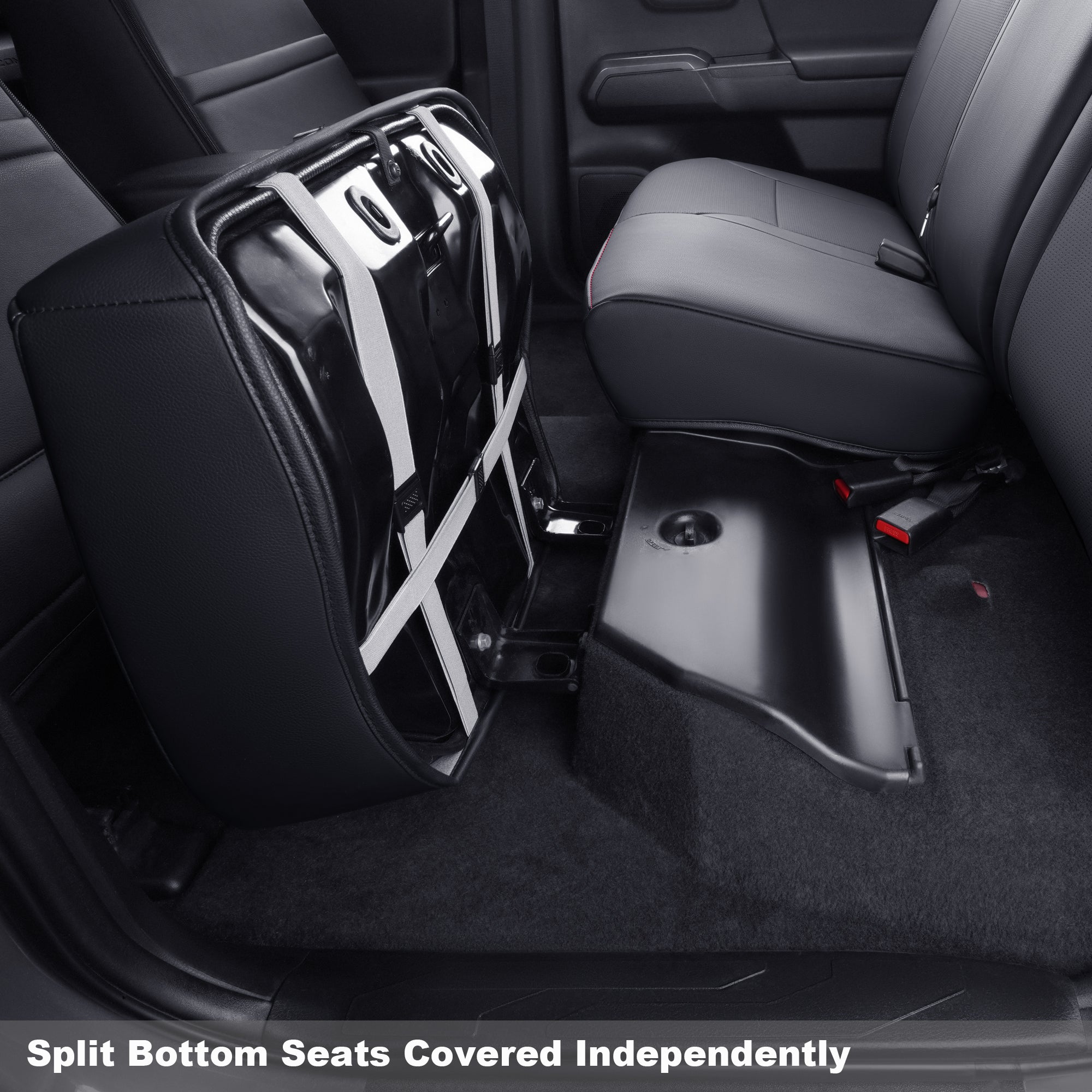 LUCKYMAN CLUB Tacoma Custom Fit Seat Covers For 2016-2025 Tacoma Crew Cab / Extended Cab SR SR5 TRD Sport TRD Off-Road TRD PRO Limited with Faux Leather