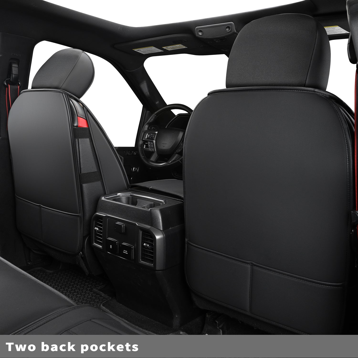 LUCKYMAN CLUB F150 Sidlokokovriloj Plena Aro kun Akvorezista Ledo, Aŭta Veturila Kusenkovrilo por Aŭtoj SUV Pick-up Kamiono Konvena por 2009 ĝis 2024 Ford F150 Carhartt kaj 2017 ĝis 2023 F250 F350 F450