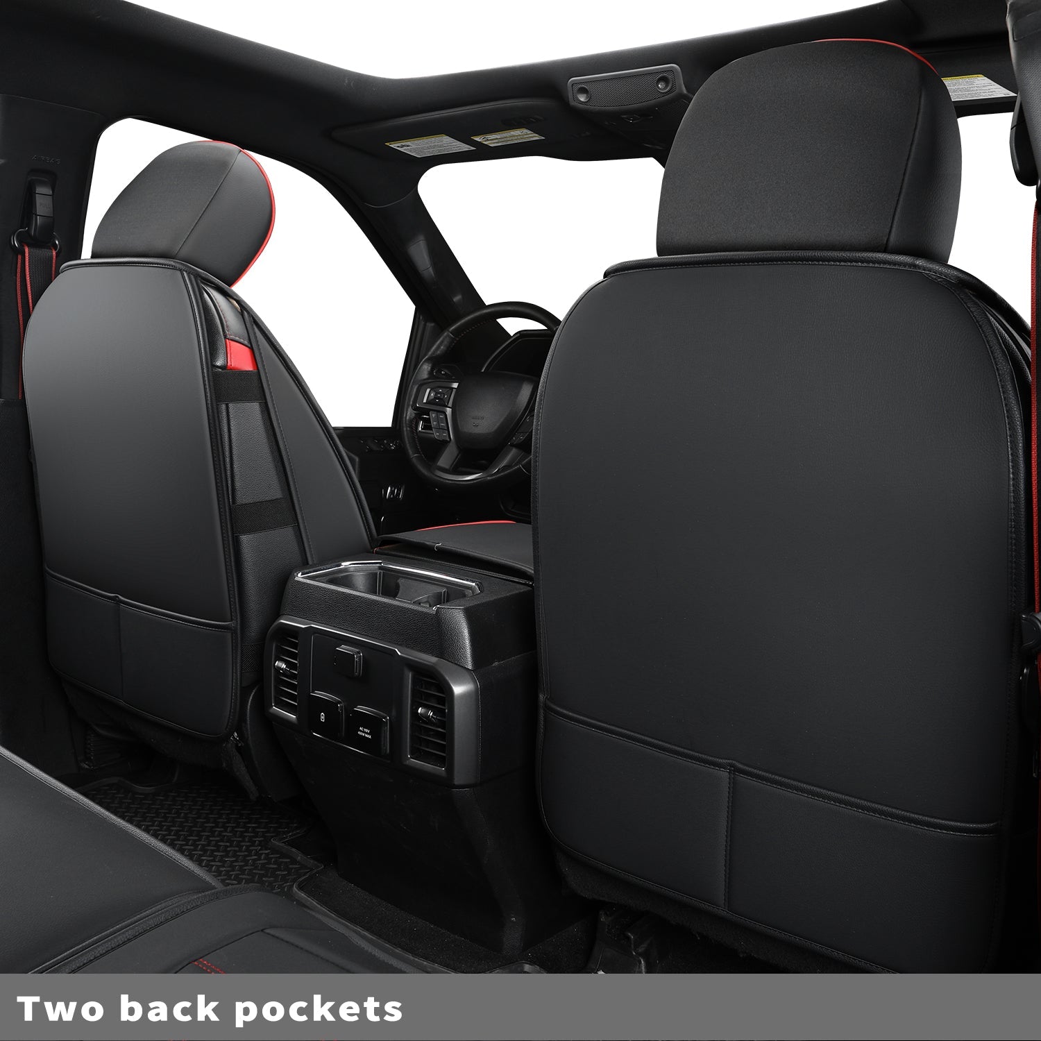 LUCKYMAN CLUB F150 Sidlokokovriloj Plena Aro kun Akvorezista Ledo, Aŭta Veturila Kusenkovrilo por Aŭtoj SUV Pick-up Kamiono Konvena por 2009 ĝis 2024 Ford F150 Carhartt kaj 2017 ĝis 2023 F250 F350 F450