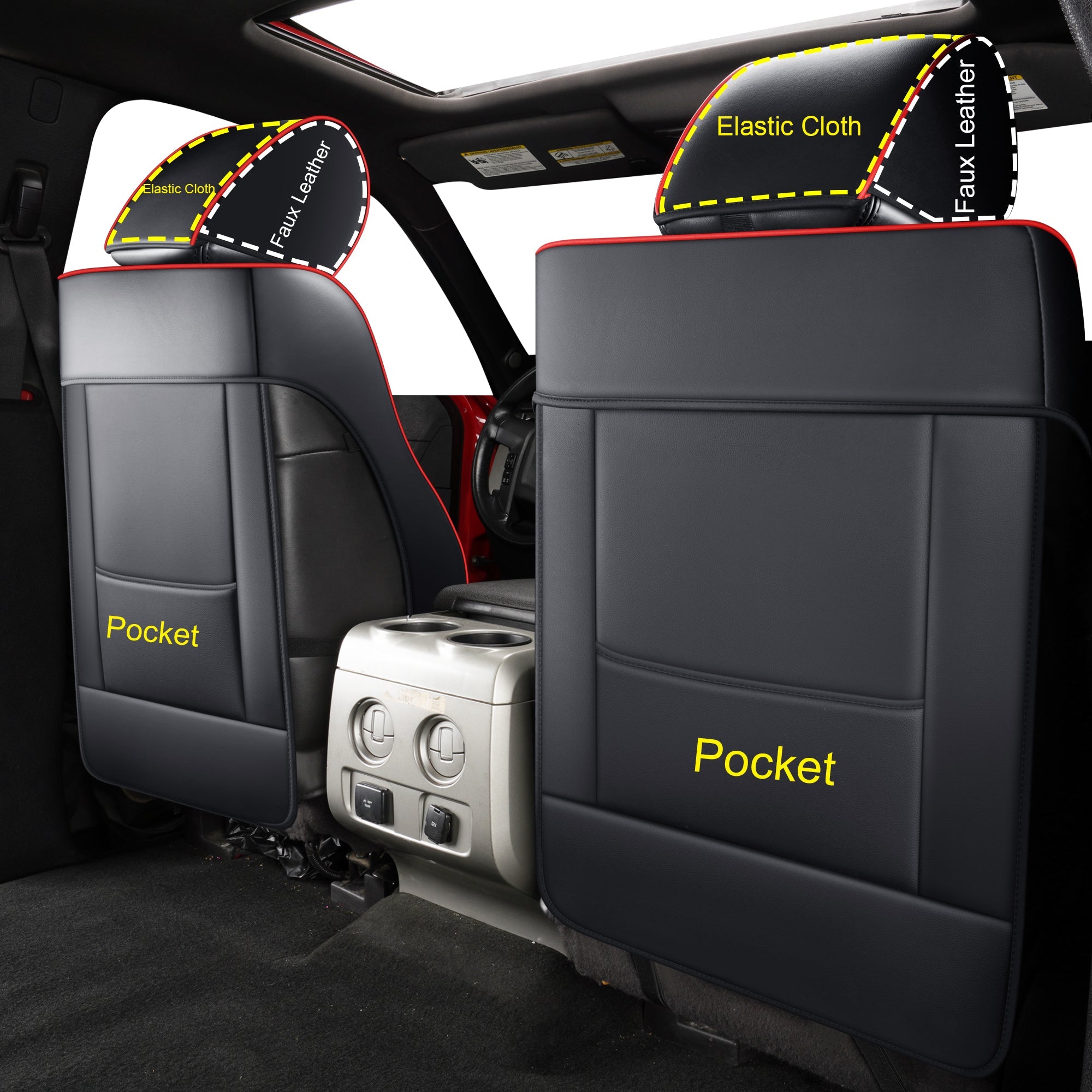 LUCKYMAN CLUB Ford F150 Seat Covers,For 2009-2014 F150 CrewCab 2011-2016 F250 F350 Waterproof faux leather All seasons are good Free delivery