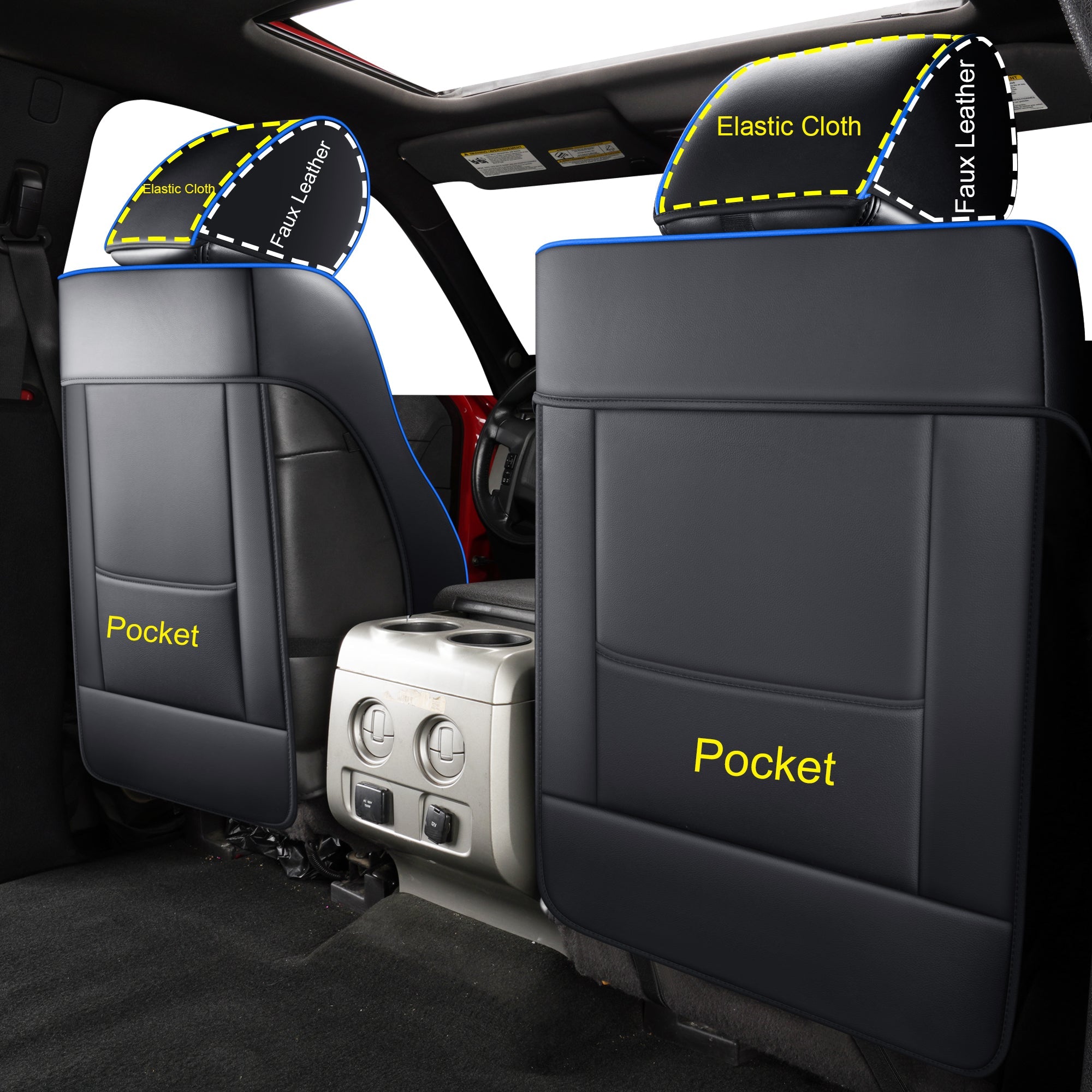 LUCKYMAN CLUB Ford F150 Seat Covers,For 2009-2014 F150 CrewCab 2011-2016 F250 F350 Waterproof faux leather All seasons are good Free delivery