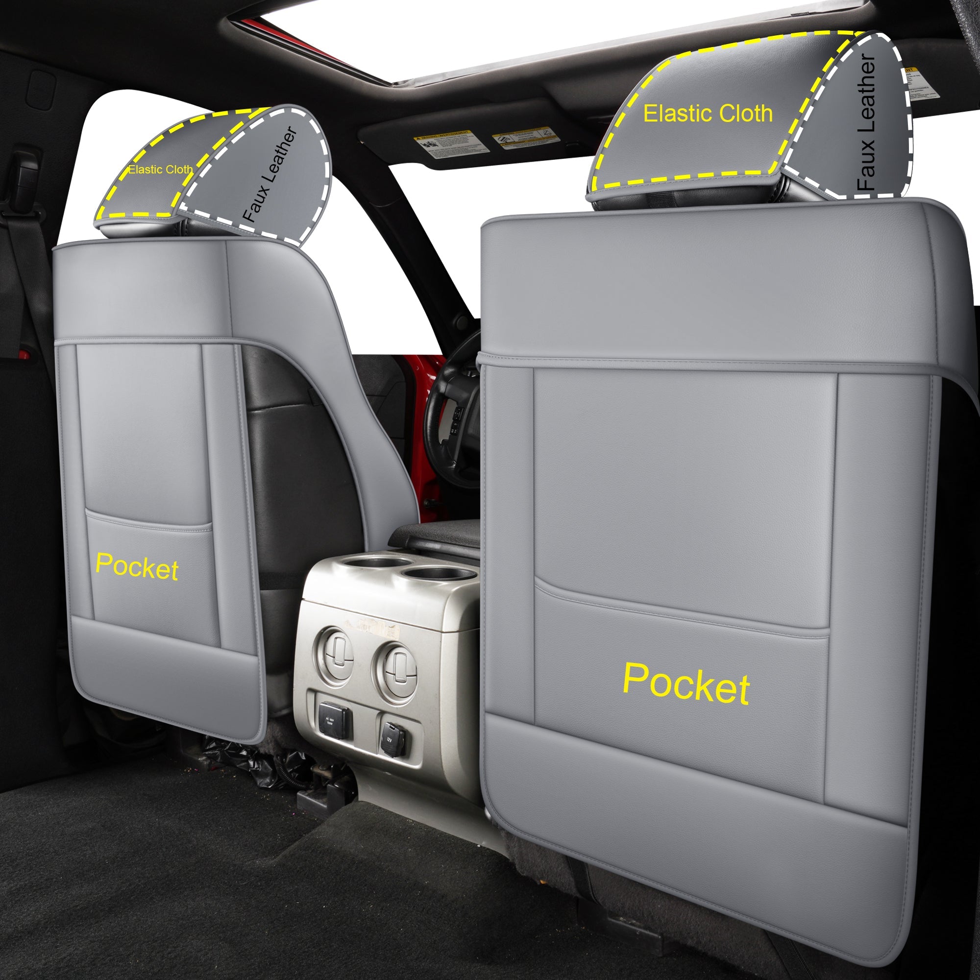 LUCKYMAN CLUB Ford F150 Seat Covers,For 2009-2014 F150 CrewCab 2011-2016 F250 F350 Waterproof faux leather All seasons are good Free delivery