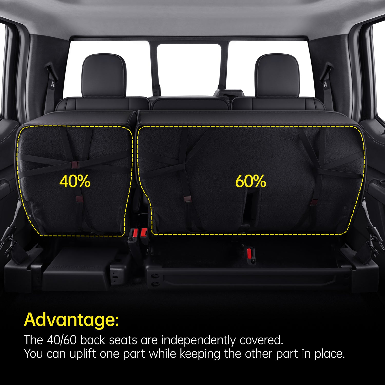 LUCKYMAN CLUB Ford F150 Faux Leather Seat Covers for 2015-2025 F150 SuperDriver and 2017-2025 F250 F350 F450 SuperDriver Cab Leather Trucks, All Season Universal Full Surround Specialty Seat Covers