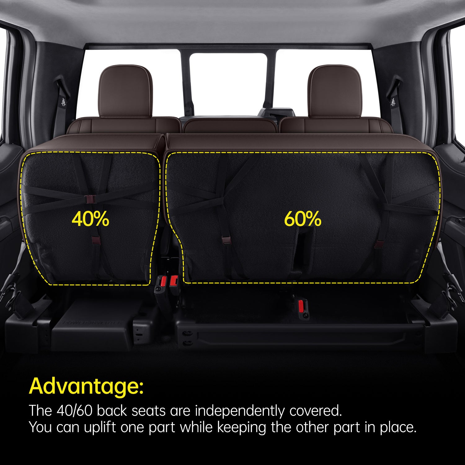 LUCKYMAN CLUB Ford F150 Faux Leather Seat Covers for 2015-2025 F150 SuperDriver and 2017-2025 F250 F350 F450 SuperDriver Cab Leather Trucks, All Season Universal Full Surround Specialty Seat Covers