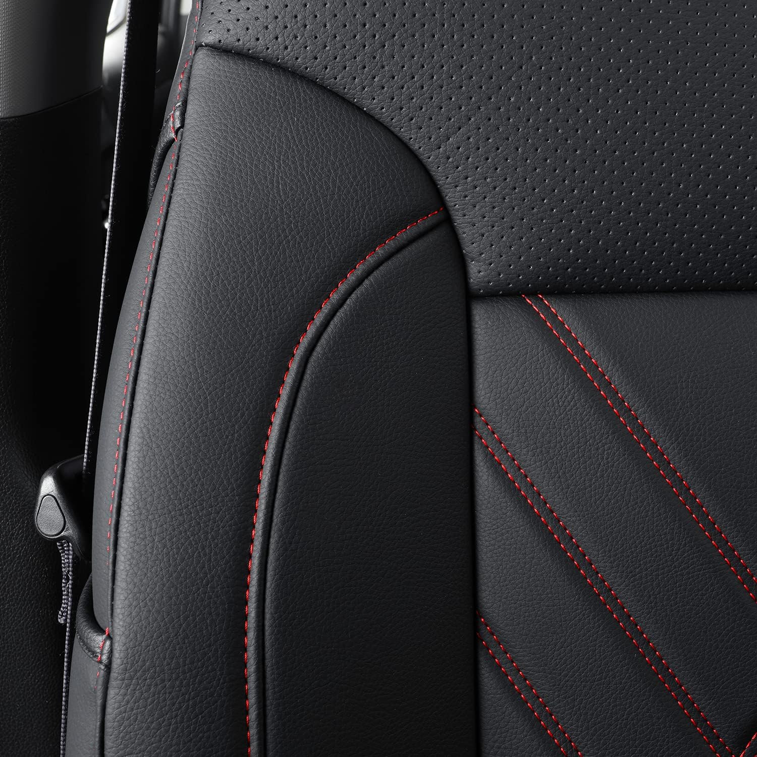 LUCKYMAN CLUB Chevy Silverado Leather truck Seat Covers 2014-2018 For1500&2500&3500HD Custom-made all-enveloped, all-season, waterproof leather