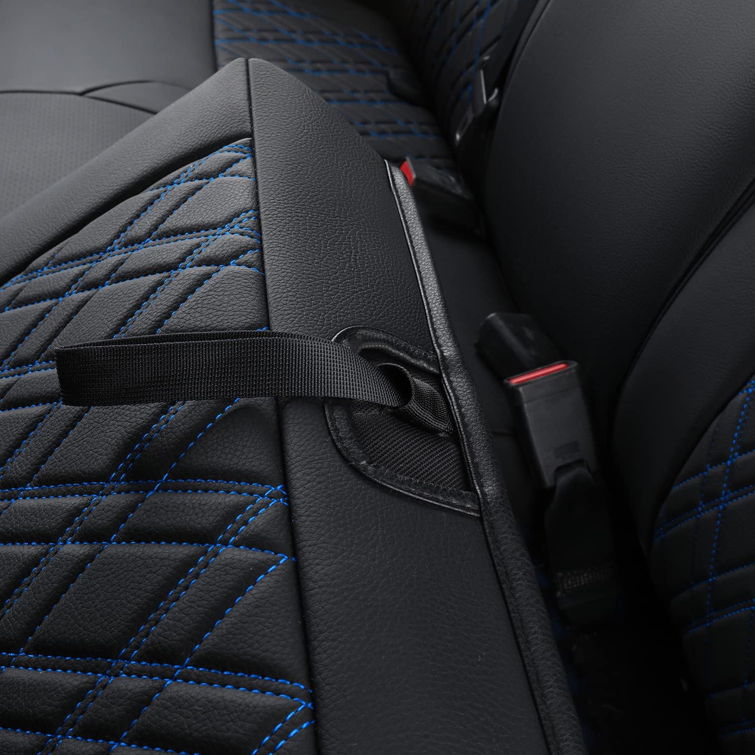 LUCKYMAN CLUB Tacoma Seat Covers, Fit for 2016-2025 Tacoma Crew Double Cab SR SR5 TRD Sport TRD Off-Road TRD PRO and SR SR5 TRD Sport TRD Off-Road TRD PRO Limited with Water Proof Faux Leather