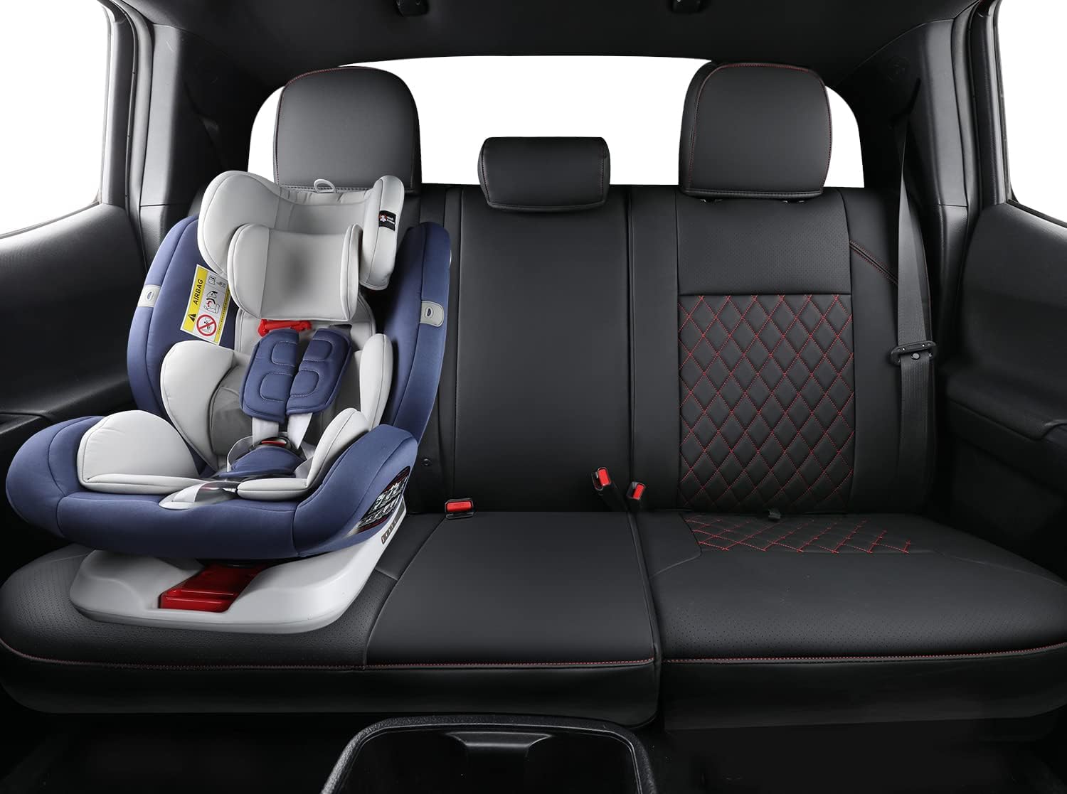 LUCKYMAN CLUB Tacoma Seat Covers Fit for 2016-2025 Tacoma Crew Cab/Double Cab with Water Proof Faux Leather