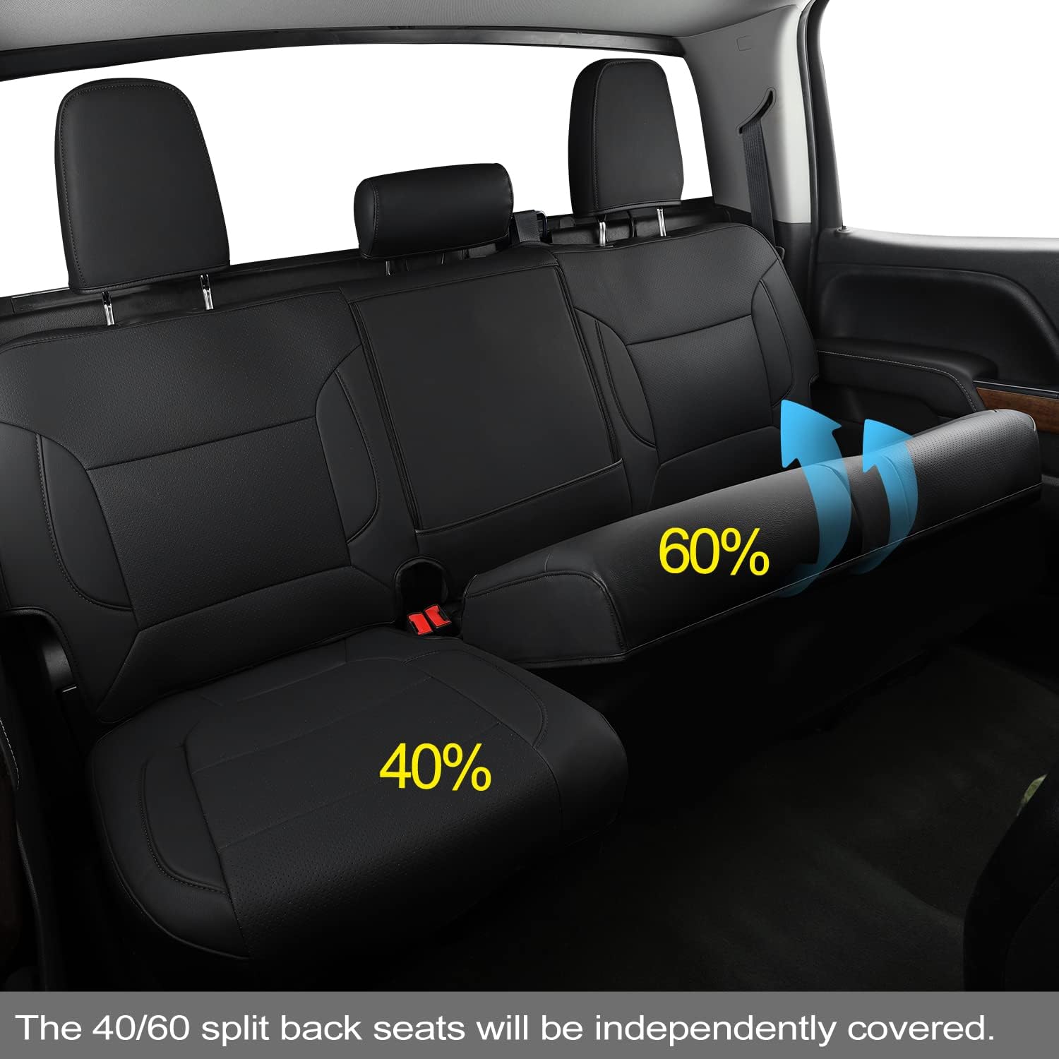 LUCKYMAN CLUB Custom Silverado Seat Covers 2007-2025 Chevrolet Silverado Sierra 1500/2500HD/3500HD crew, all-covered seat covers,dual, extended cab, waterproof leather, , all seasons