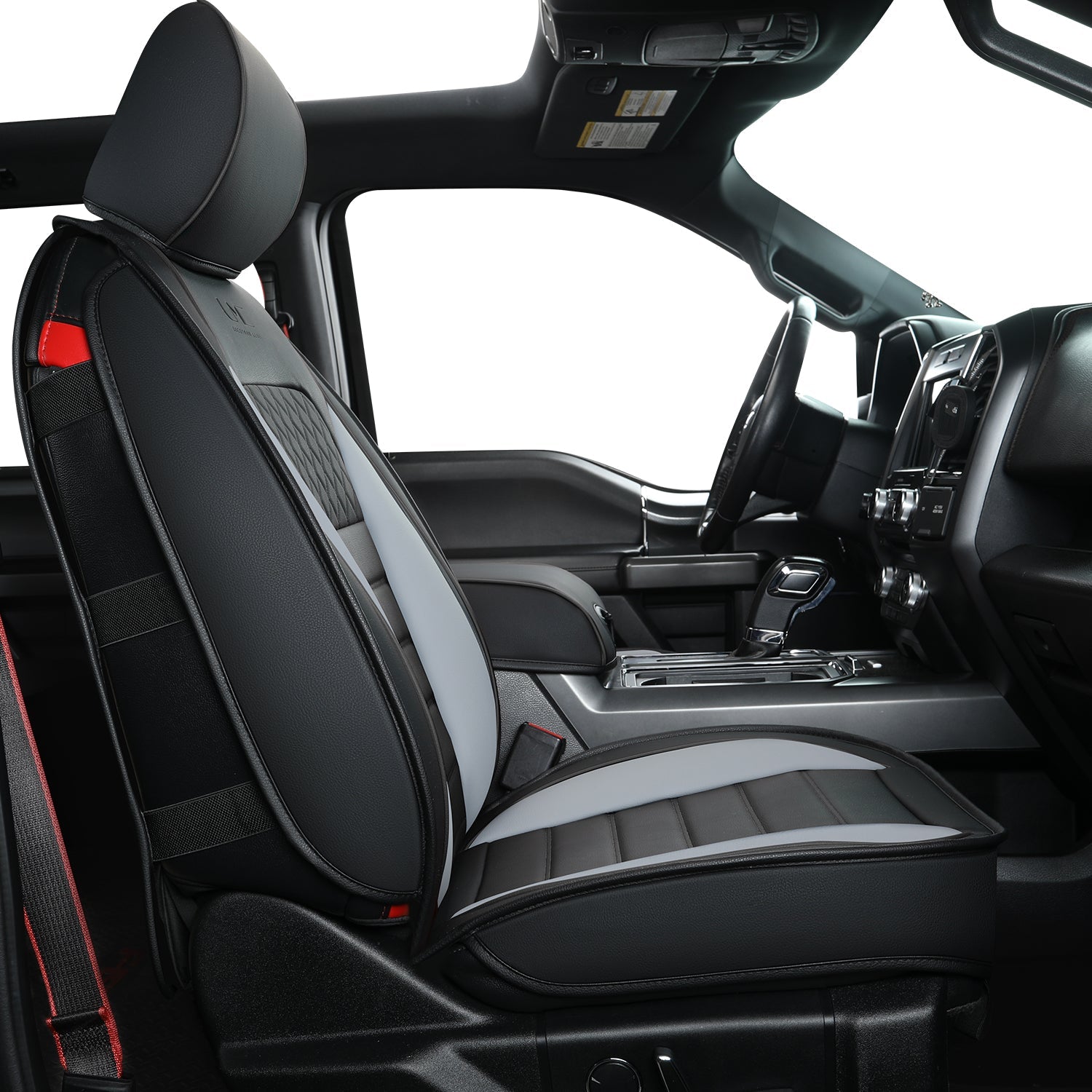 LUCKYMAN KLUBO Por F150 Faux-Ledaj Sidlokoj, Por F150 2009-2024 Super Crew Super Cab Regular Cab 2017-2023 Por F250 F350 F450 Super Duty Crew Cab