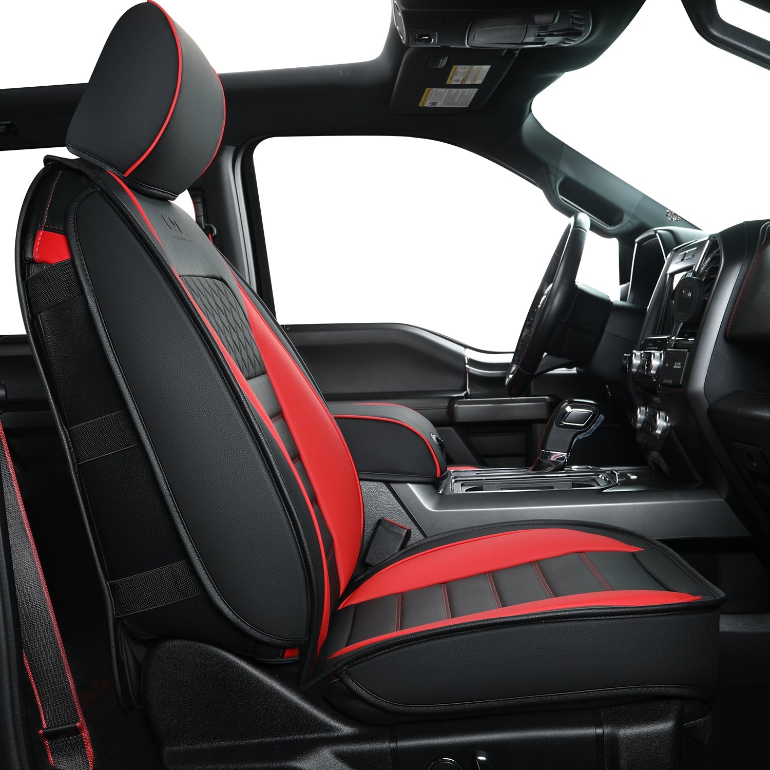 LUCKYMAN KLUBO Por F150 Faux-Ledaj Sidlokoj, Por F150 2009-2024 Super Crew Super Cab Regular Cab 2017-2023 Por F250 F350 F450 Super Duty Crew Cab