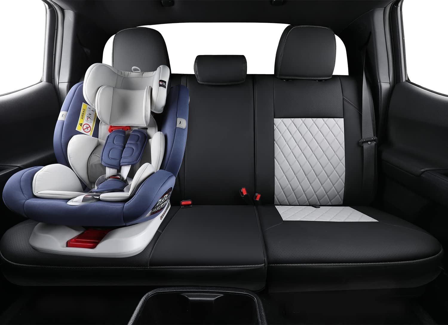 LUCKYMAN CLUB Tacoma Seat Covers Fit for 2016-2025 Tacoma Crew Cab/Double Cab with Water Proof Faux Leather