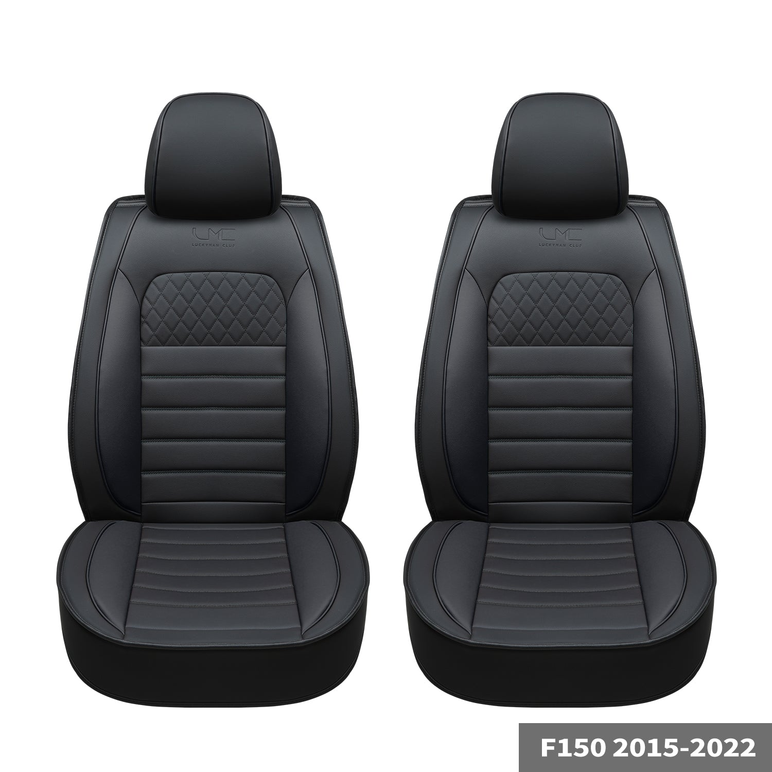 LUCKYMAN KLUBO Por F150 Faux-Ledaj Sidlokoj, Por F150 2009-2024 Super Crew Super Cab Regular Cab 2017-2023 Por F250 F350 F450 Super Duty Crew Cab