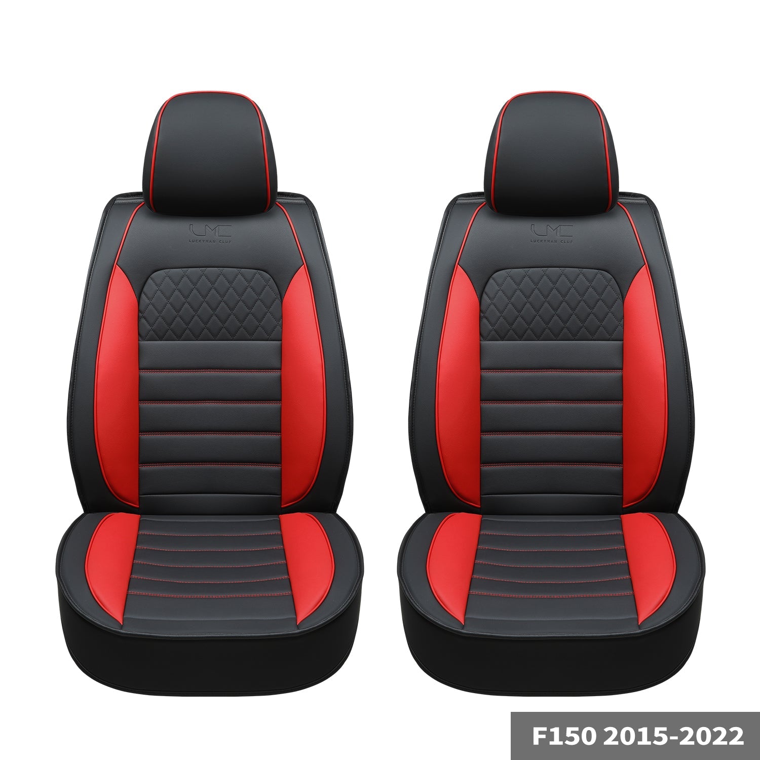 LUCKYMAN KLUBO Por F150 Faux-Ledaj Sidlokoj, Por F150 2009-2024 Super Crew Super Cab Regular Cab 2017-2023 Por F250 F350 F450 Super Duty Crew Cab