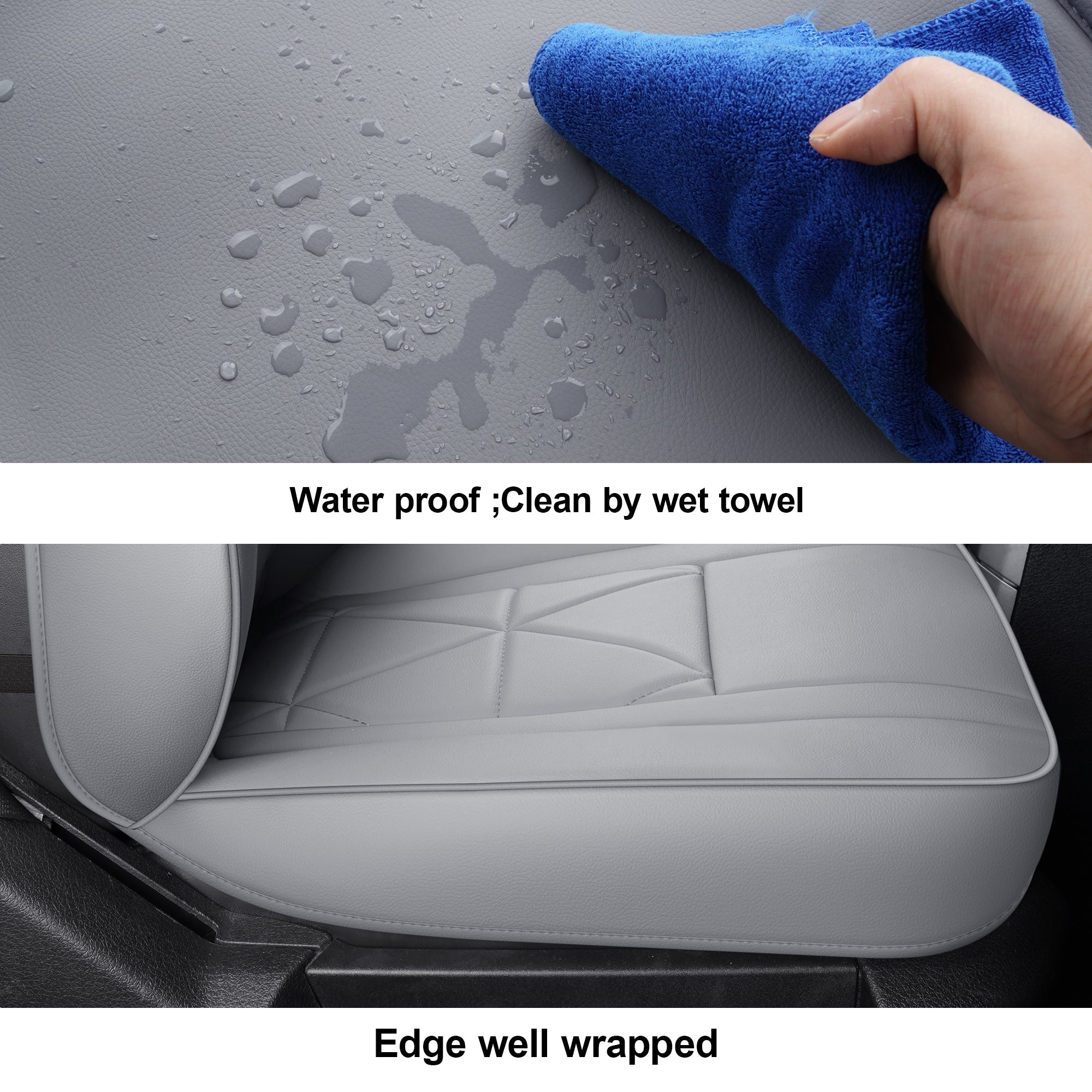 LUCKYMAN CLUB Ford F150 Seat Covers,For 2009-2014 F150 CrewCab 2011-2016 F250 F350 Waterproof faux leather All seasons are good Free delivery