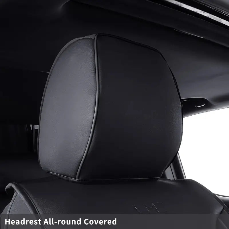 LUCKYMAN CLUB Tacoma Seat Covers Custom Fit for 2005-2025 Tacoma Crew Cab with Faux Leather