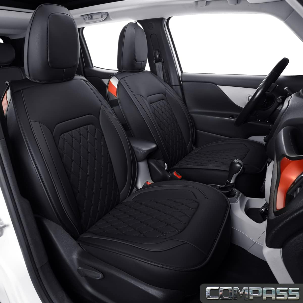 LUCKYMAN CLUB Renegade Seat Covers fit for 2015-2025 Renegade and 2017-2025 Compass with Water Proof Faux Leather