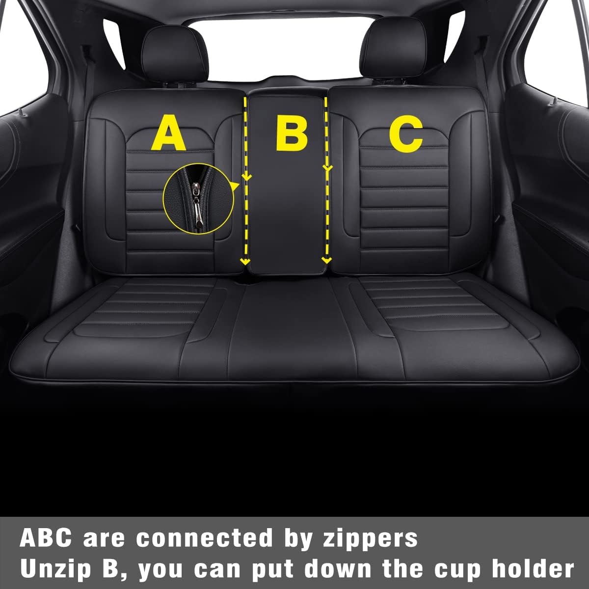 LUCKYMAN CLUB Custom Compatible with the Chevy Equinox Seat Covers 2018-2025 with Faux Leather