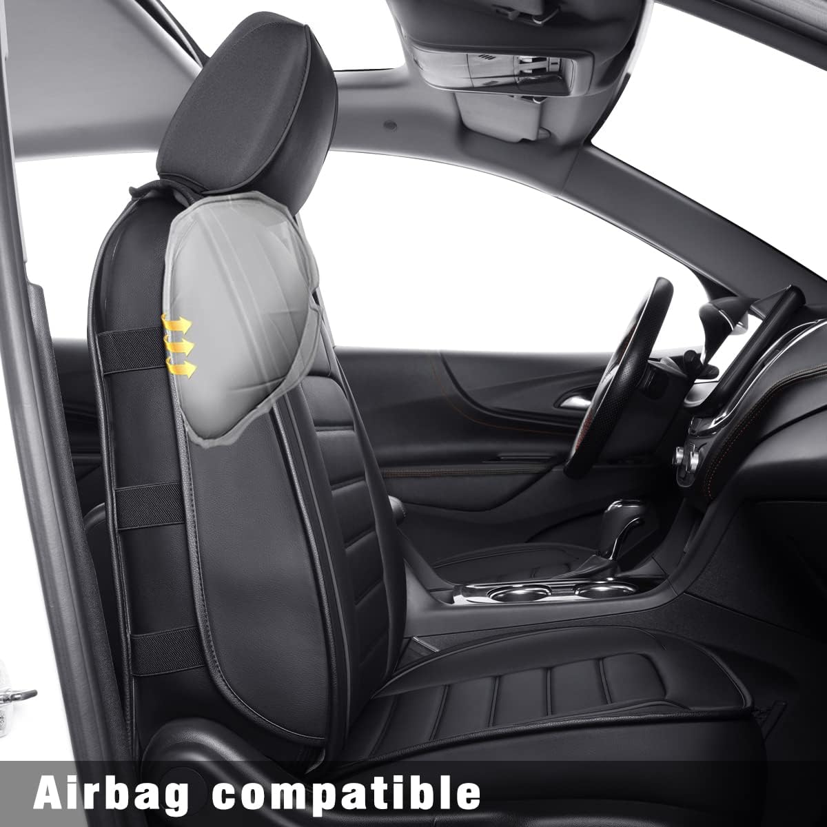 LUCKYMAN CLUB Custom Compatible with the Chevy Equinox Seat Covers 2018-2025 with Faux Leather