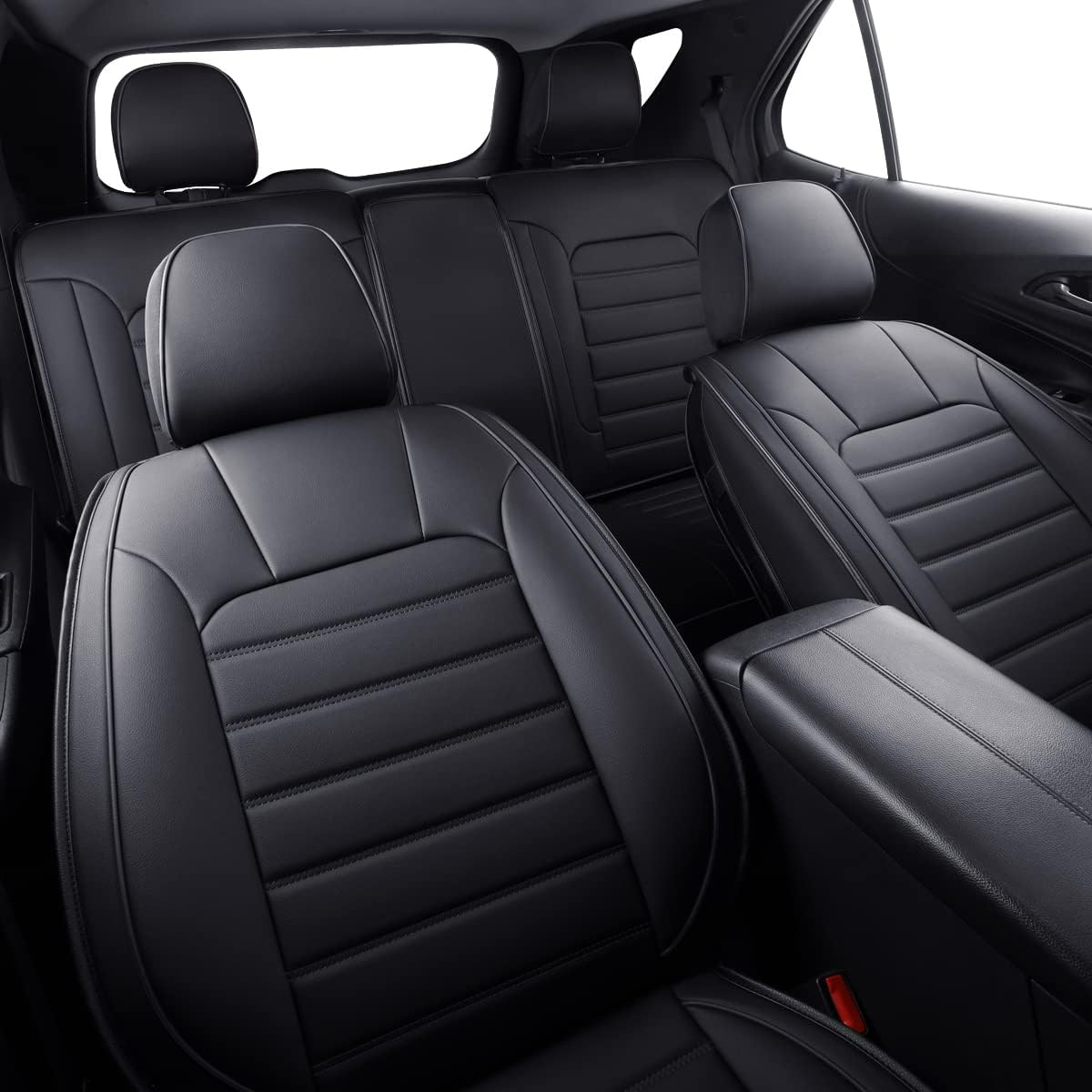 LUCKYMAN CLUB Custom Compatible with the Chevy Equinox Seat Covers 2018-2025 with Faux Leather