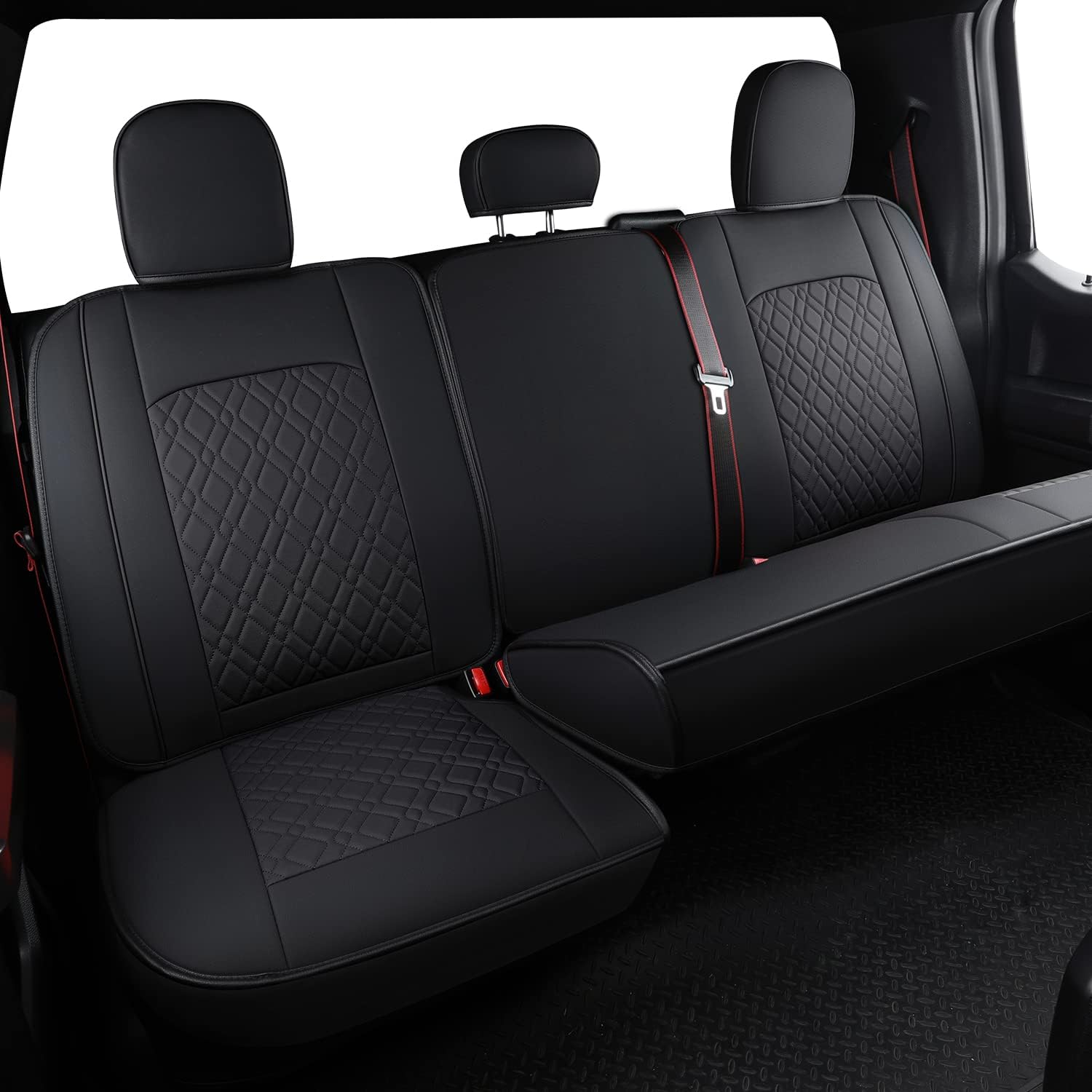 LUCKYMAN CLUB F150 Plena Seĝo Kovriloj, Konvenaj 2015-2024 Ford F150 kaj 2017-2024 F250 F350 F450