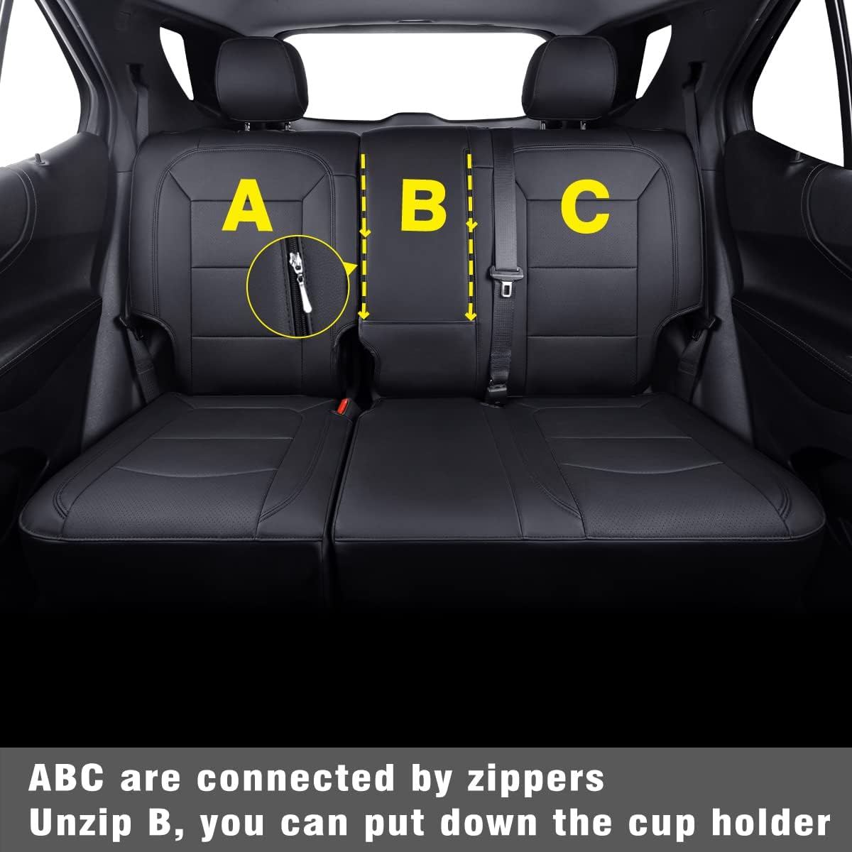 LUCKYMAN CLUB Custom Compatible with the Chevy Equinox Seat Covers 2018-2025 with Faux Leather