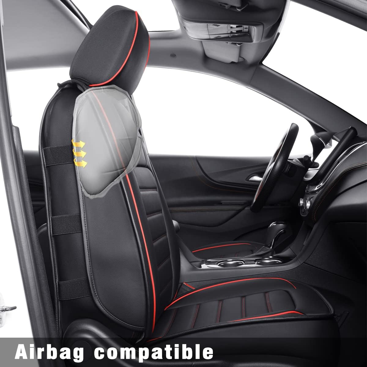 LUCKYMAN CLUB Custom Compatible with the Chevy Equinox Seat Covers 2018-2025 with Faux Leather