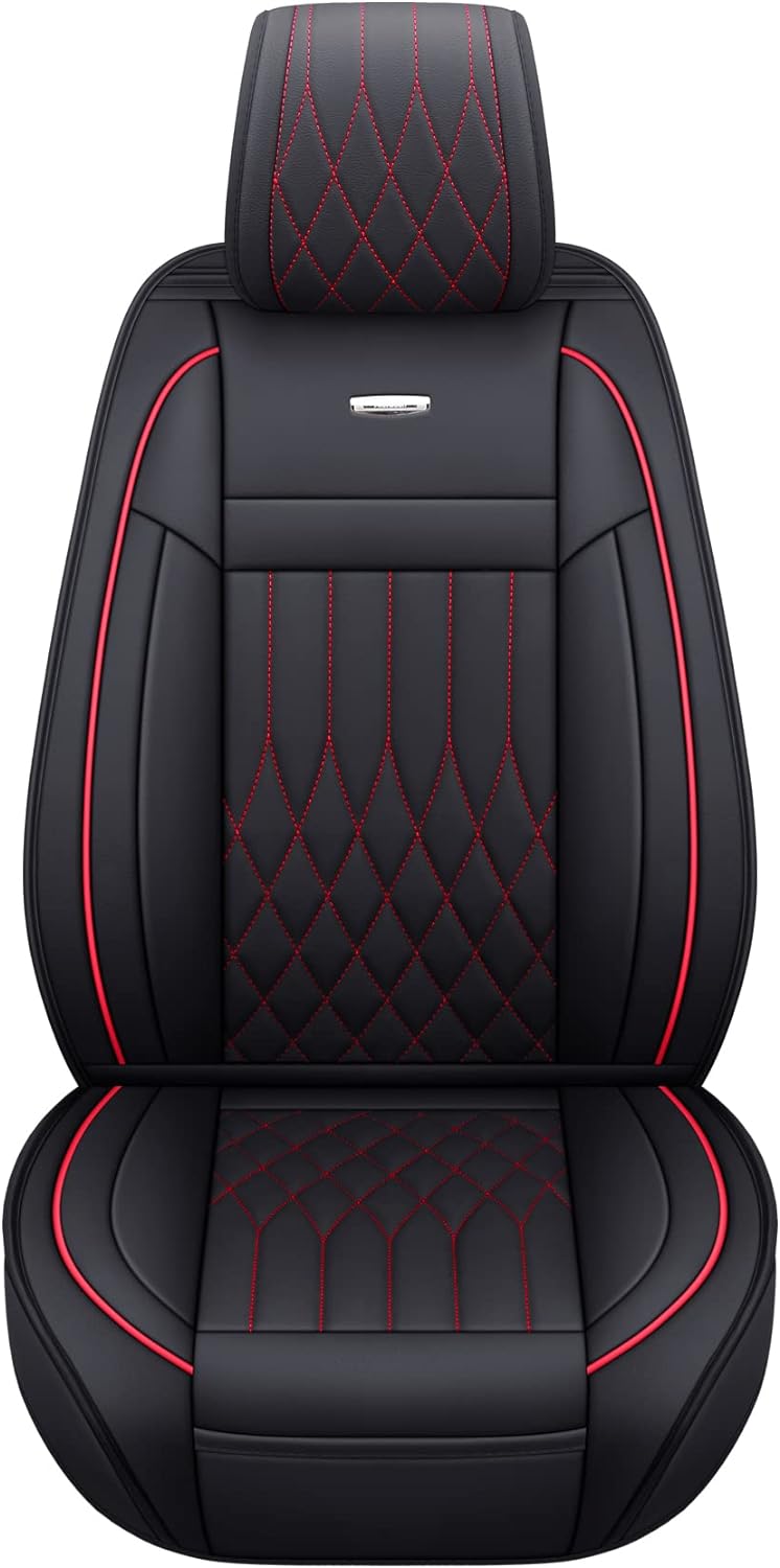 LUCKYMAN CLUB Chevrolet Chevy Silverado GMC Sierra Car Seat Covers Full Set with Waterproof Leather, Fit for 2007-2025 1500/2500 HD / 3500 HD Crew,Double,Extended Cab or Pickup Truck