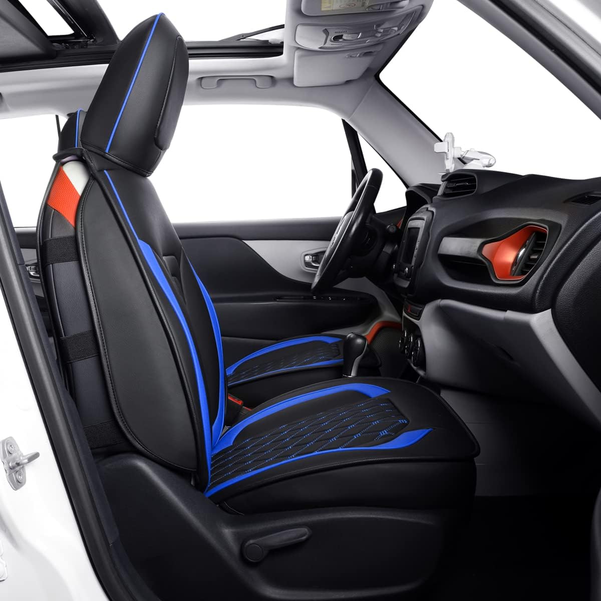 LUCKYMAN CLUB Renegade Seat Covers fit for 2015-2025 Renegade and 2017-2025 Compass with Water Proof Faux Leather