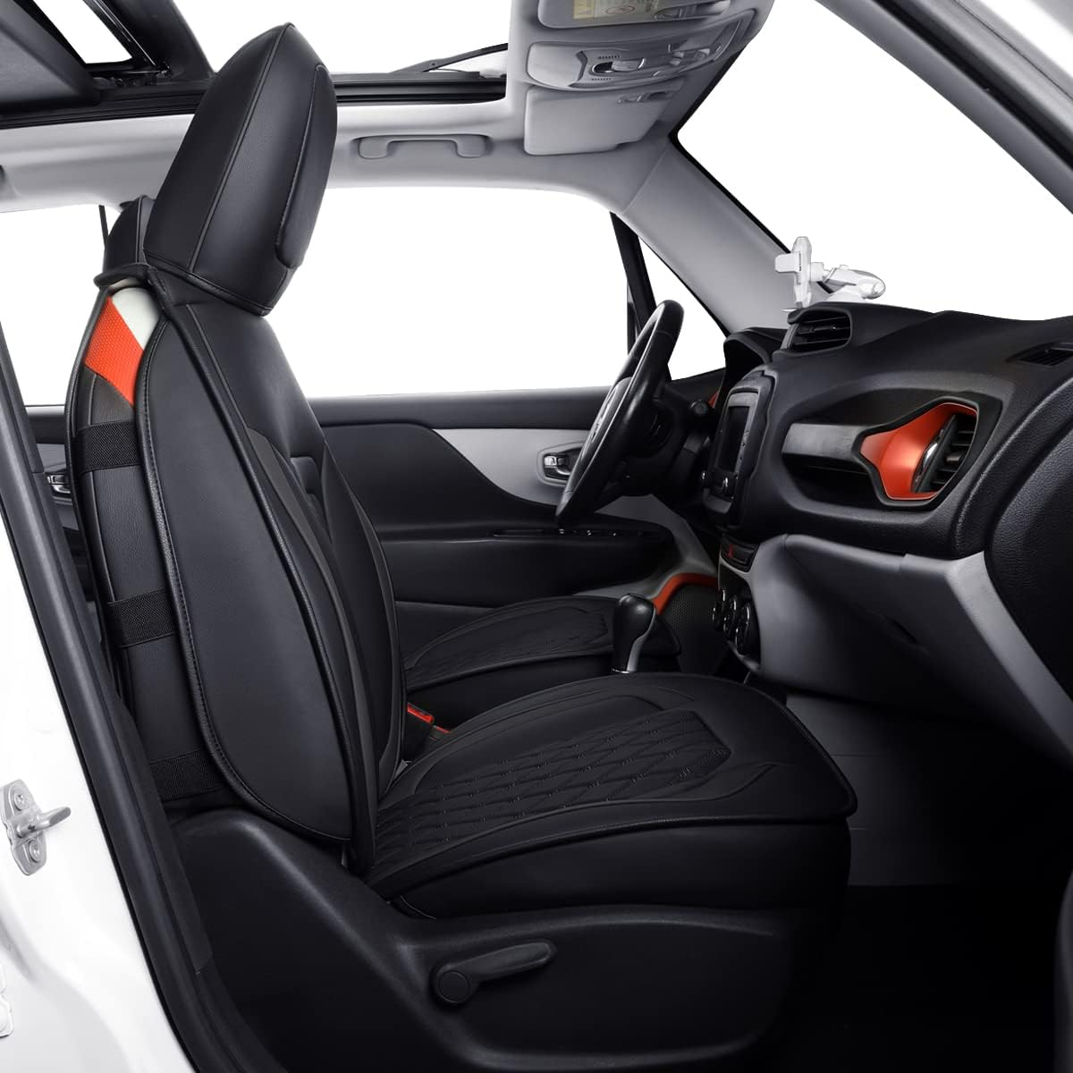 LUCKYMAN CLUB Renegade Seat Covers fit for 2015-2025 Renegade and 2017-2025 Compass with Water Proof Faux Leather