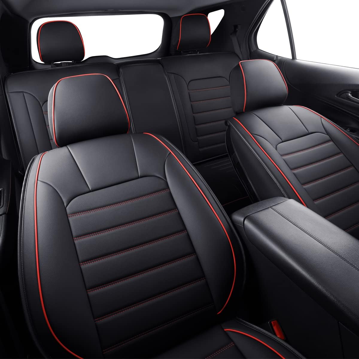 LUCKYMAN CLUB Custom Compatible with the Chevy Equinox Seat Covers 2018-2025 with Faux Leather