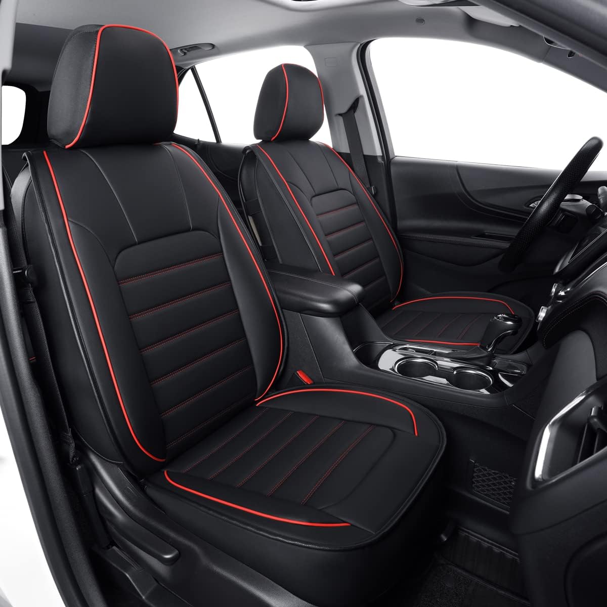 LUCKYMAN CLUB Custom Compatible with the Chevy Equinox Seat Covers 2018-2025 with Faux Leather
