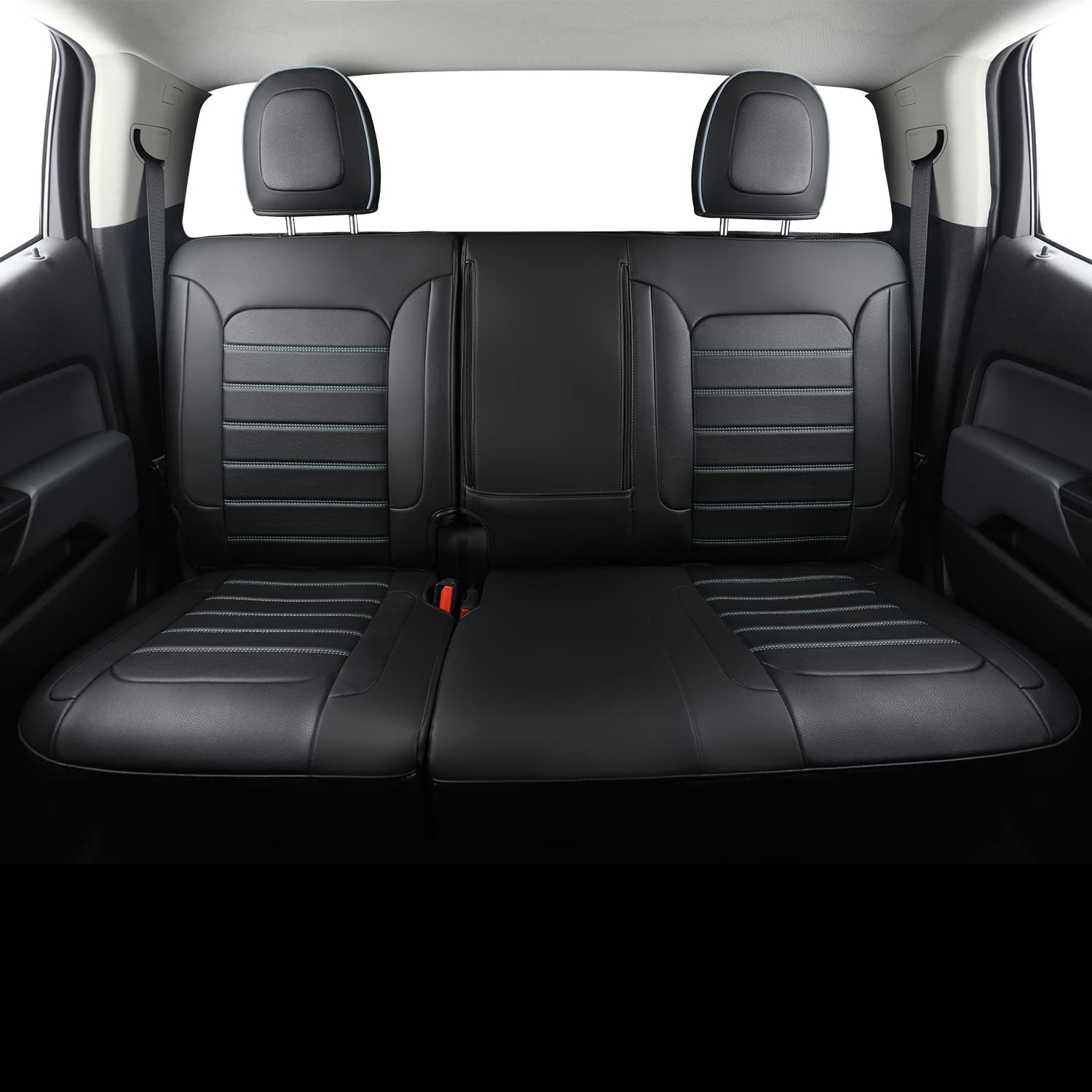 LUCKYMAN CLUB Colorado Seat Covers suitable for Chevrolet 2015-2025 Colorado Canyon cab Z71 LT ZR2 work truck and 2015-2024 GMC Canyon fully enclosed seat cover with waterproof faux leather