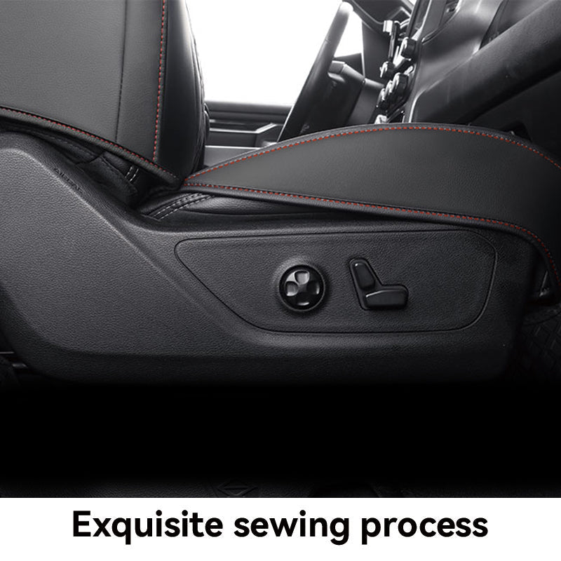 LUCKYMANCLUB Sitzbezüge für Dodge Ram 1500, 2019–2024, 1500/2500/3500 Crew Cab, wasserdichte Sitzbezüge, komplettes Set, maßgeschneiderte Passform, Ram Bighorn Laramie Limited Rebel Longhorn Pickup mit 4/6 geteilter Rücksitzbank