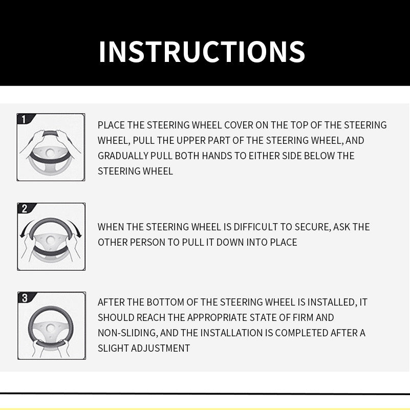 LUCKYMAN CLUB Customized Auto Car Steering Wheel Cover for Ford F-150, F-250, F-350, Expedition