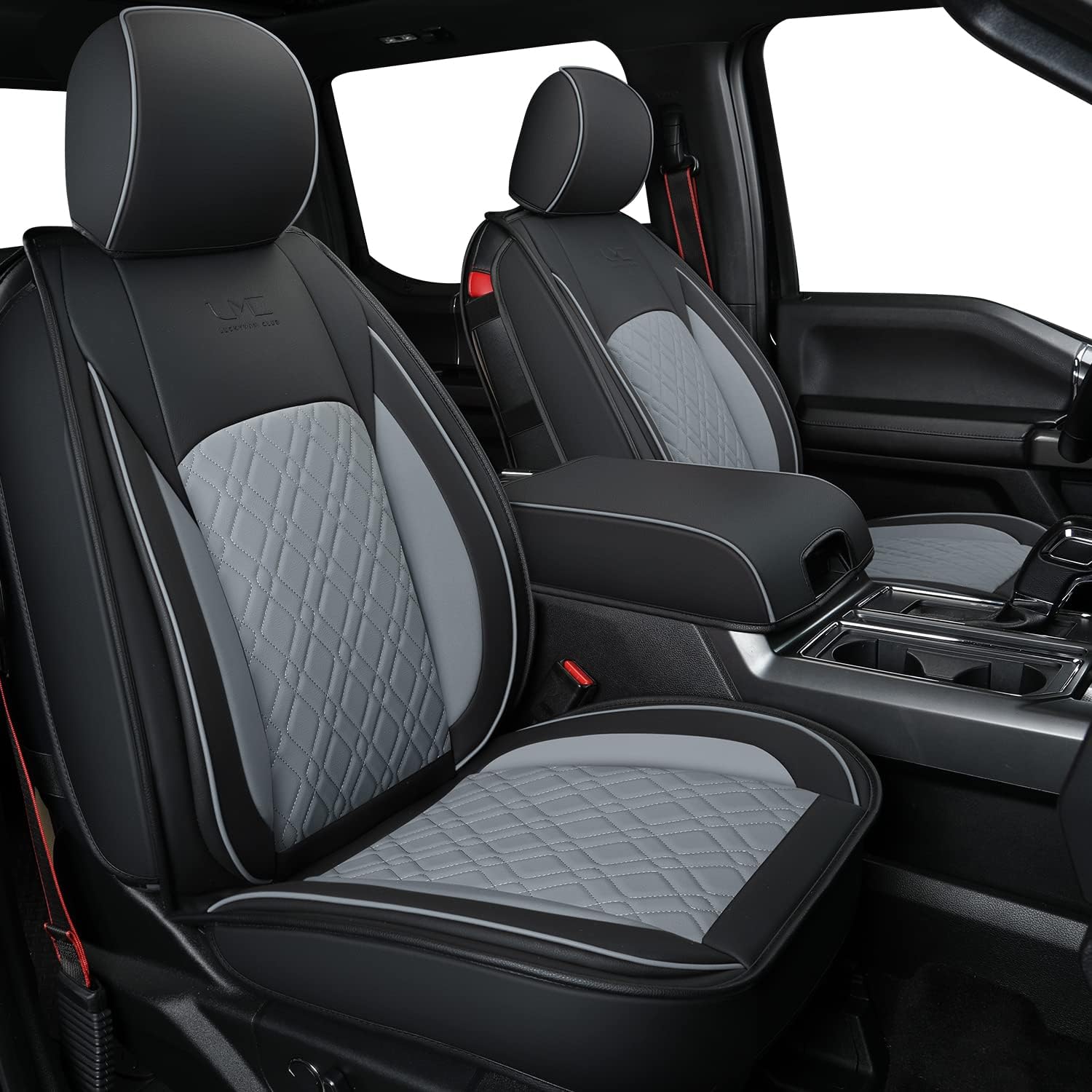 LUCKYMAN CLUB F150 Plena Seĝo Kovriloj, Konvenaj 2015-2024 Ford F150 kaj 2017-2024 F250 F350 F450