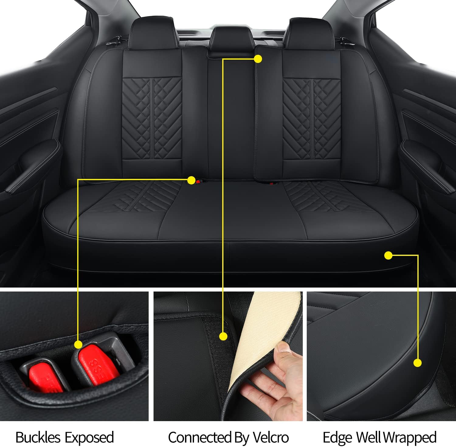 LUCKYMAN CLUB Altima Seat Covers, fit for 2013-2025 Nissan Altima S SR SV SL Platinum Sedan with Water Proof Faux Leather