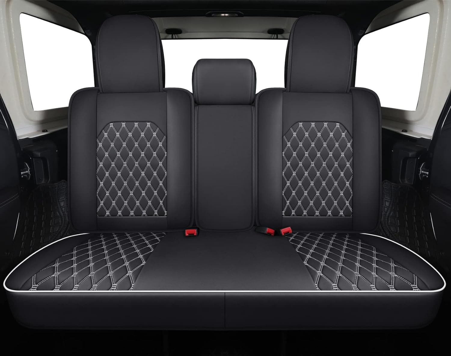 LUCKYMAN KLUBO Jeep Wrangler JK JL Antaŭaj Seĝaj Kovriloj Propra Fit 2/4 Pordo 2007-2024 Senlima Rubikono 392 Sahara Willys Sport Alta Altitudo Kamiono Kamiono Akvorezista Ledo