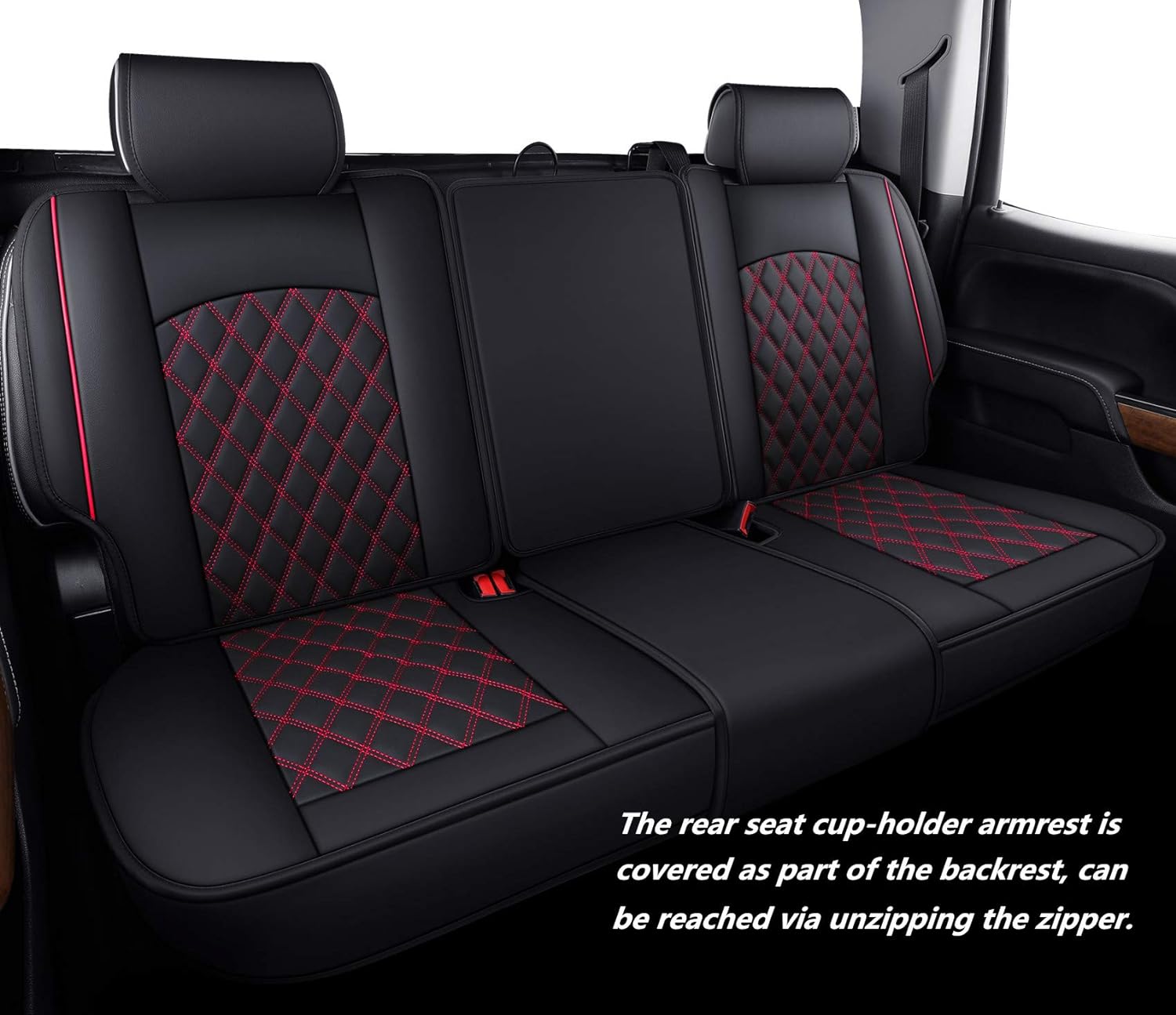 LUCKYMAN CLUB 2007-2025 GMC Sierra Chevy Chevrolet Silverado 1500 2500HD 3500HD Trail Boss Z71 Crew Double Extended Cab Waterproof Leather Truck Pickup Cuchion